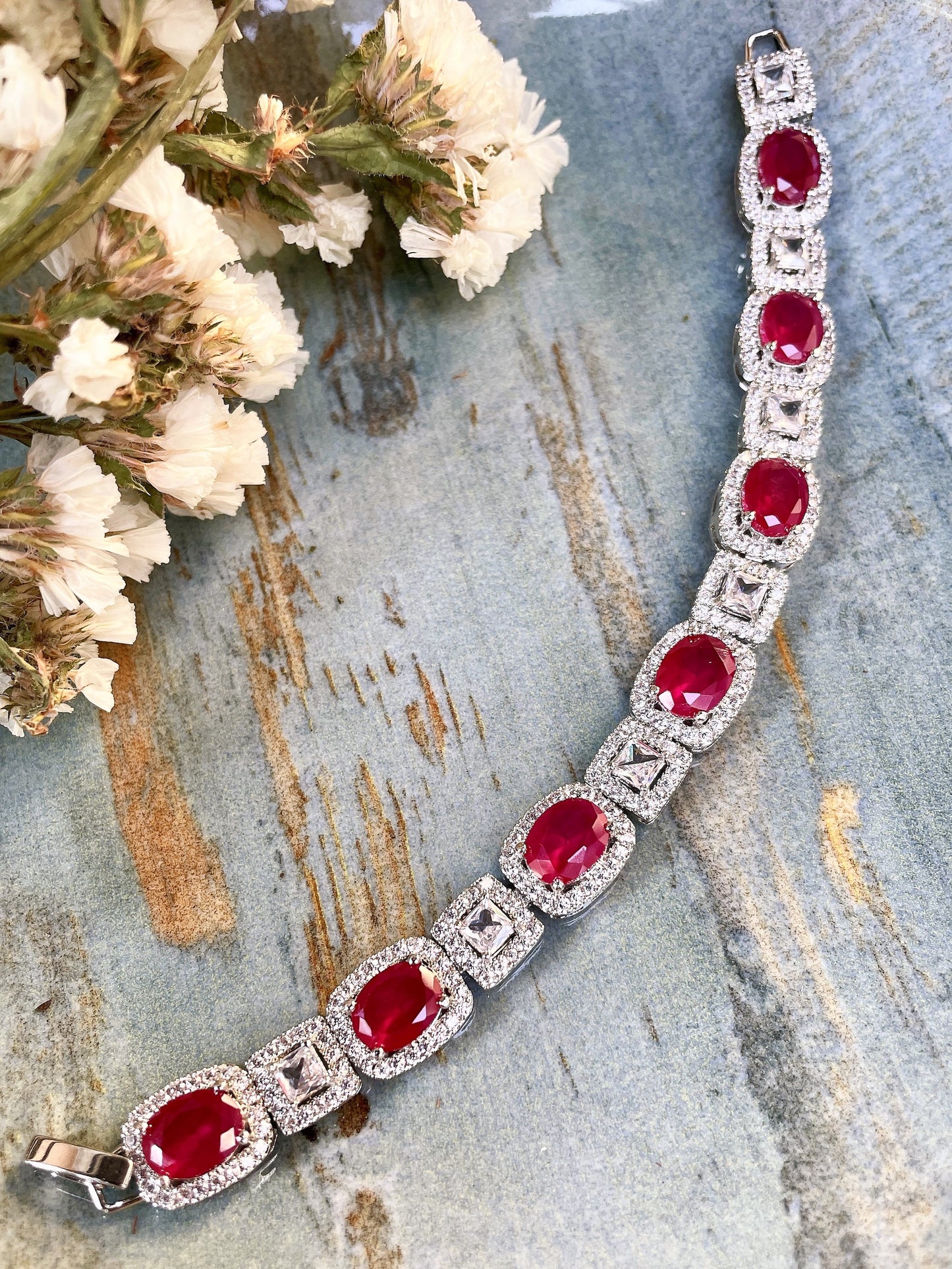 Arva Diamond & Color Stone Bracelet