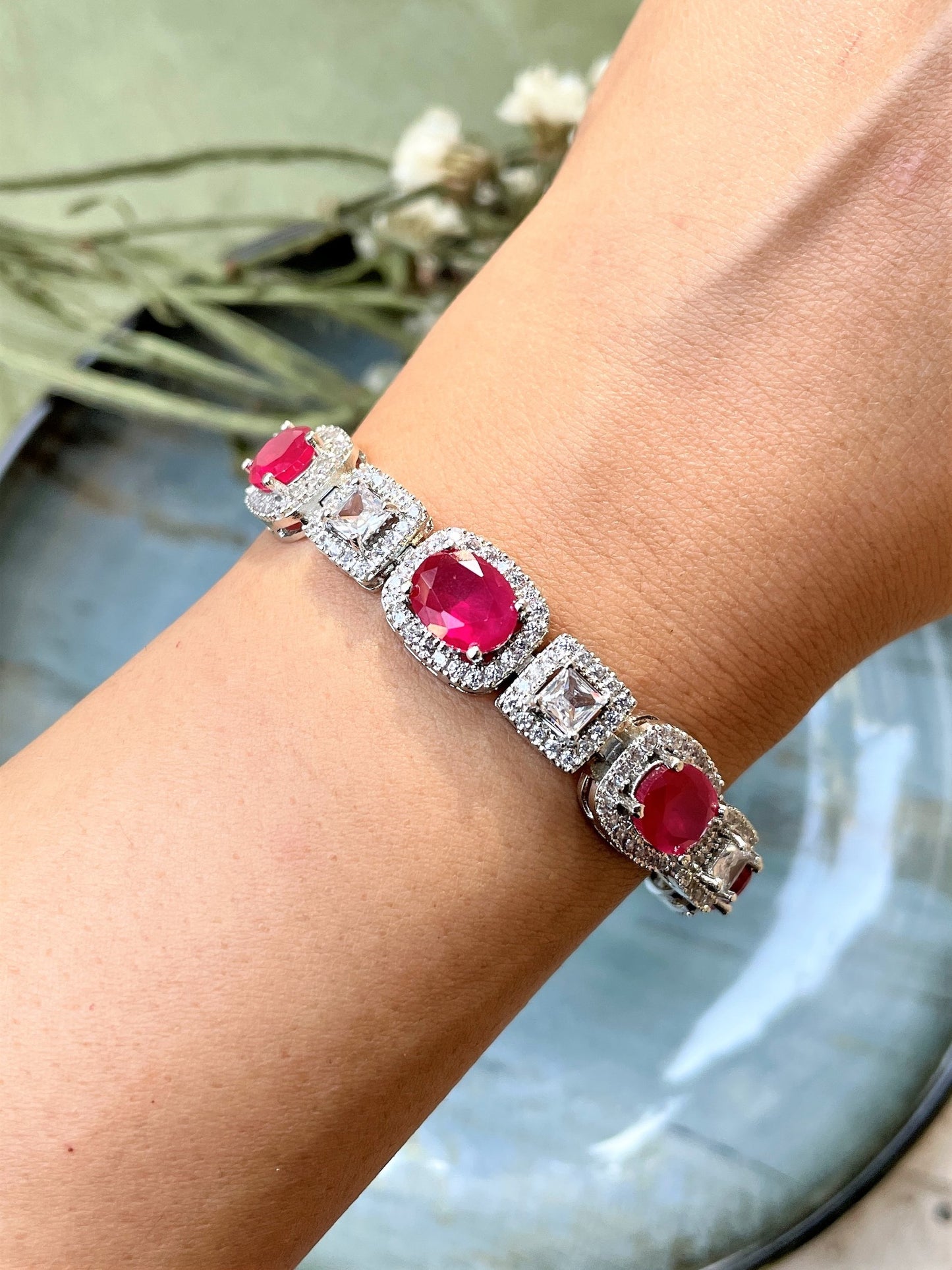 Arva Diamond & Color Stone Bracelet