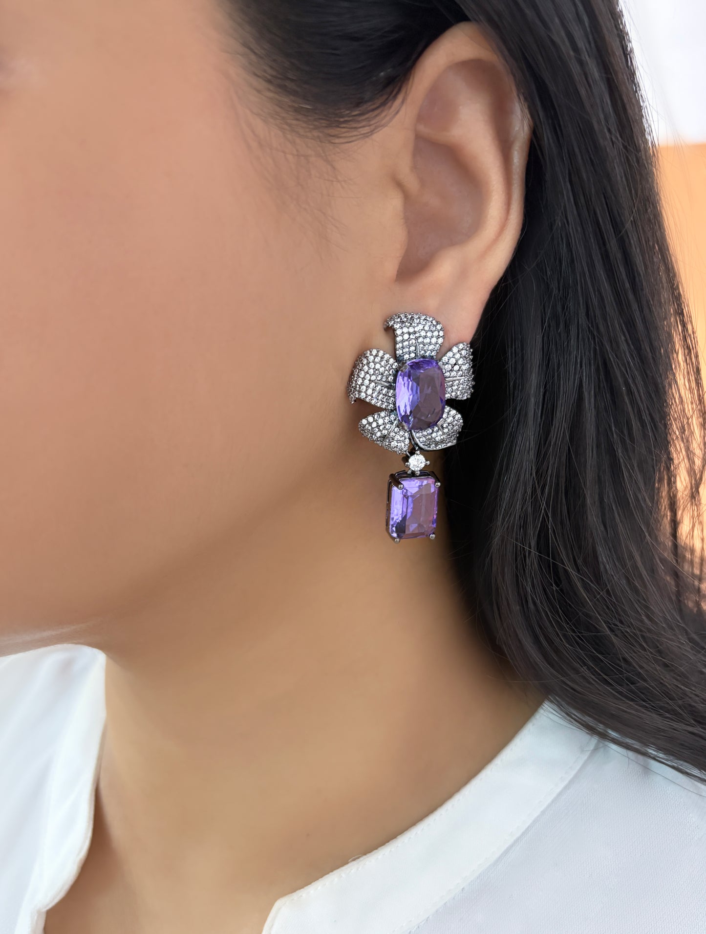 Flora Diamond Designer Earrings