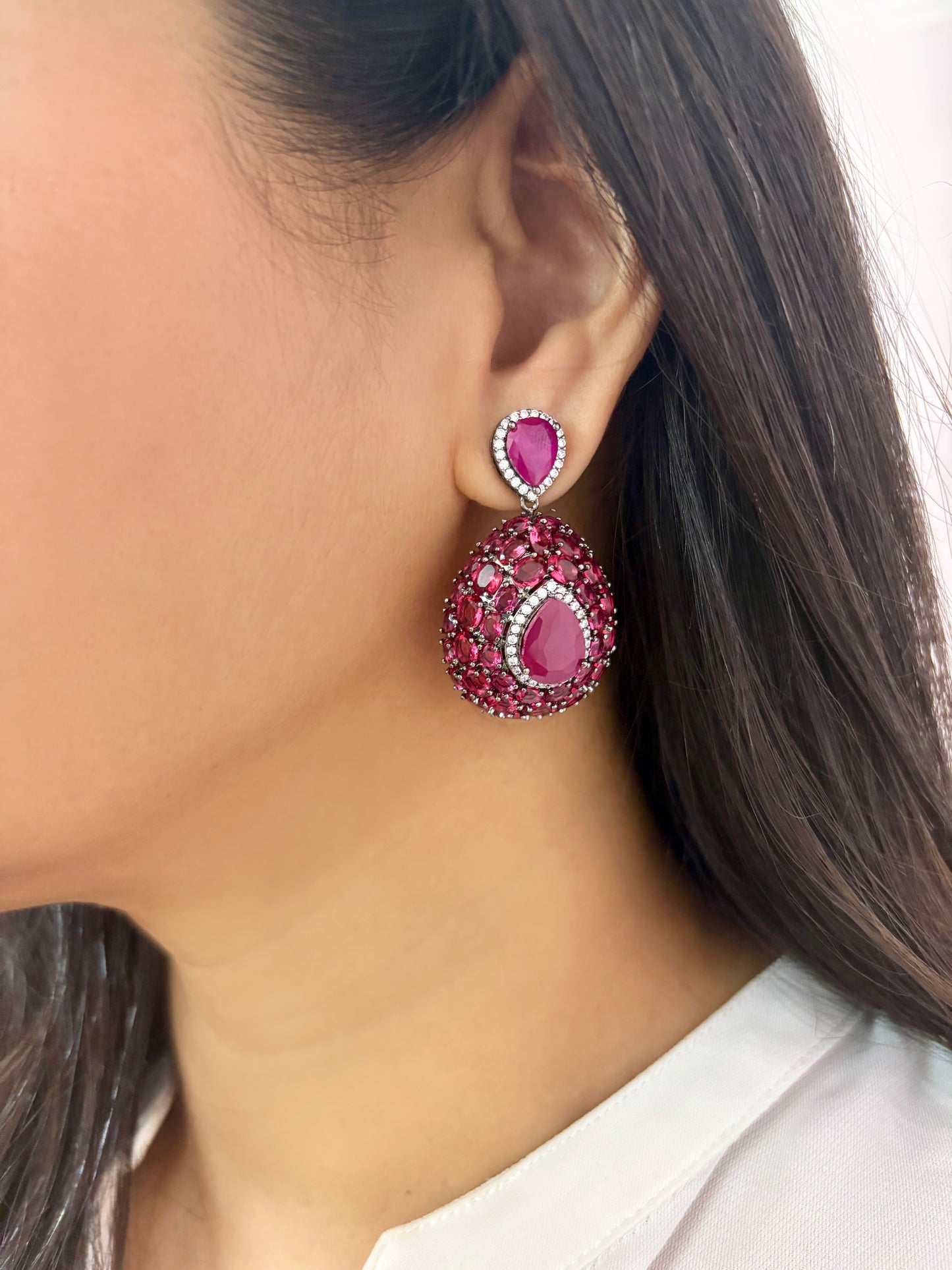 Tara Modern Gemstone Earrings