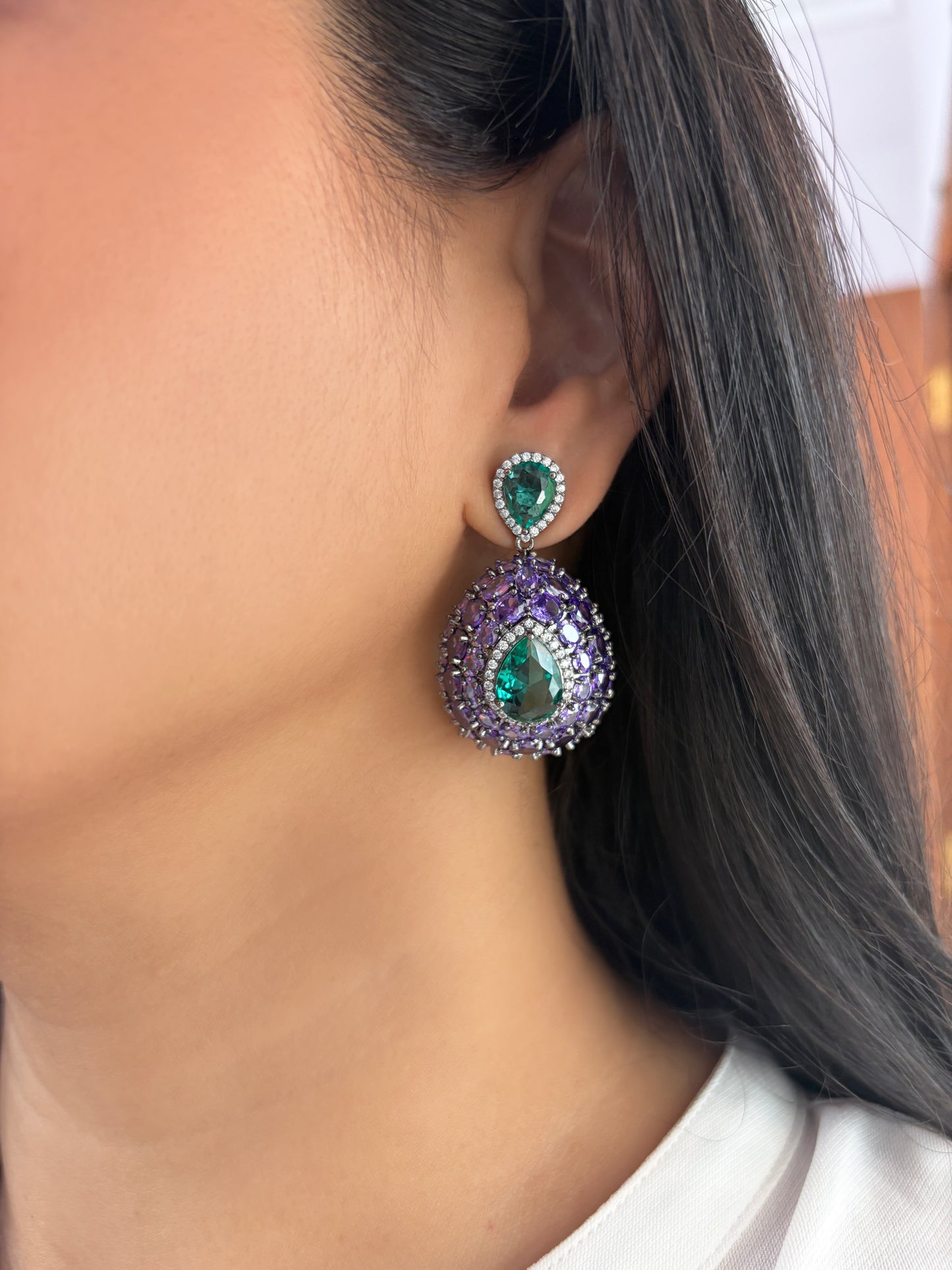 Tara Modern Gemstone Earrings