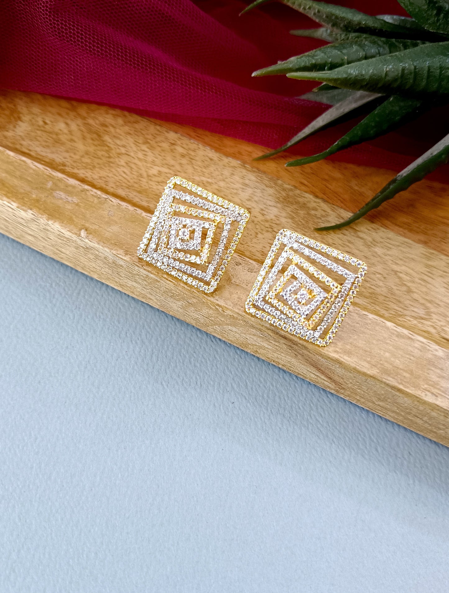 Concentric Diamond Studs