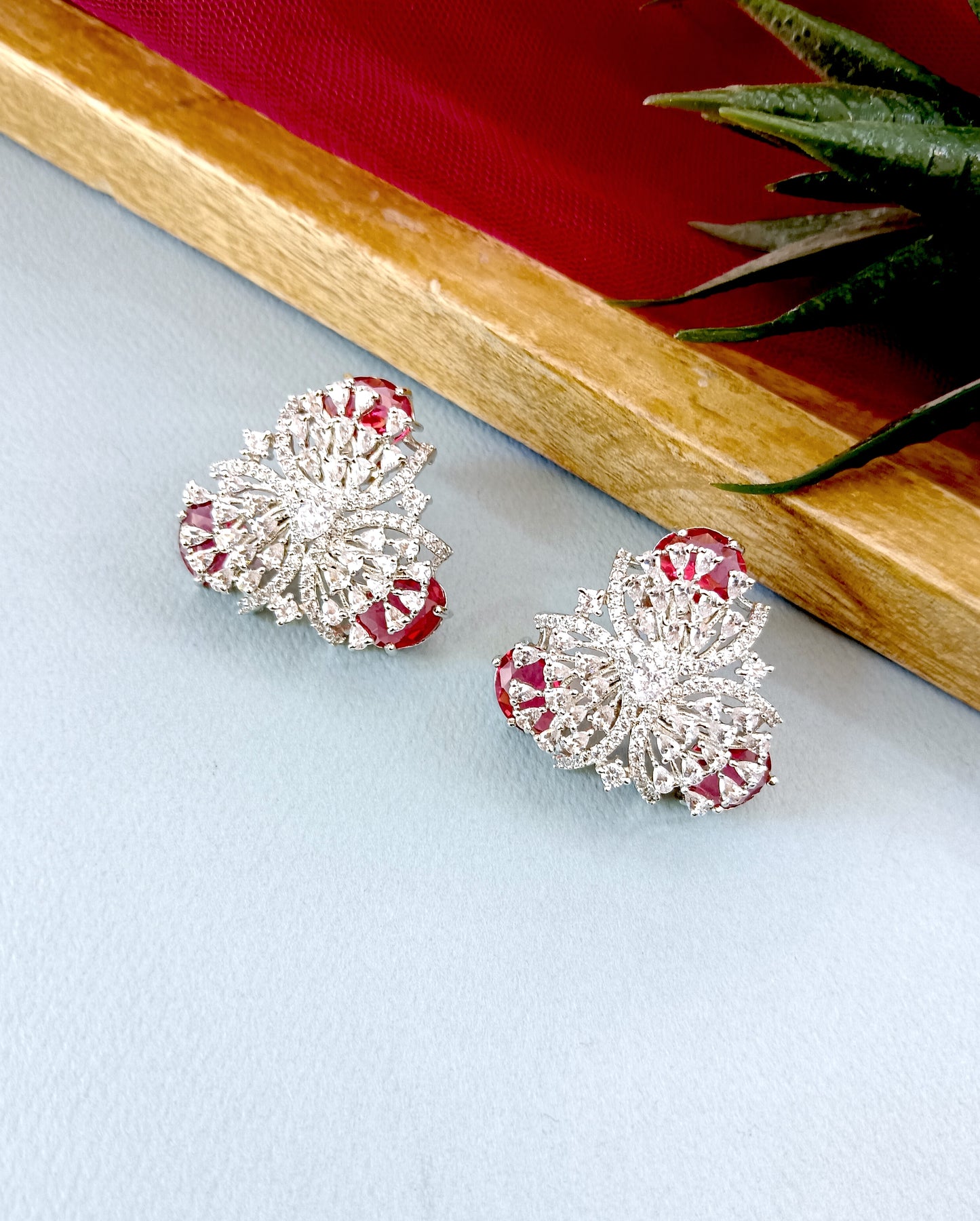 Fanny Designer Diamond Oversized Studs