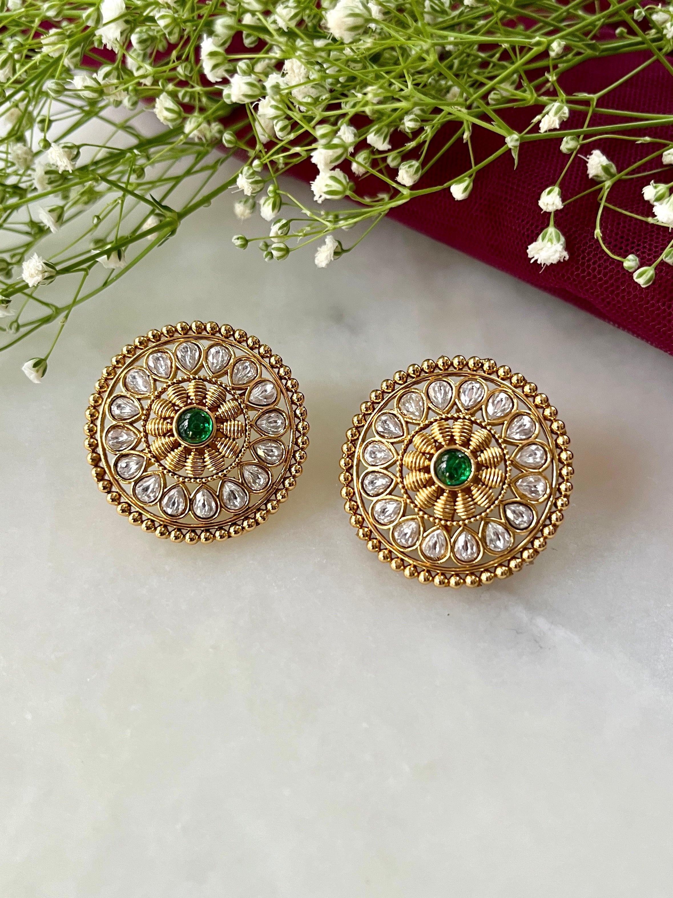 Sridha Designer Polki Studs