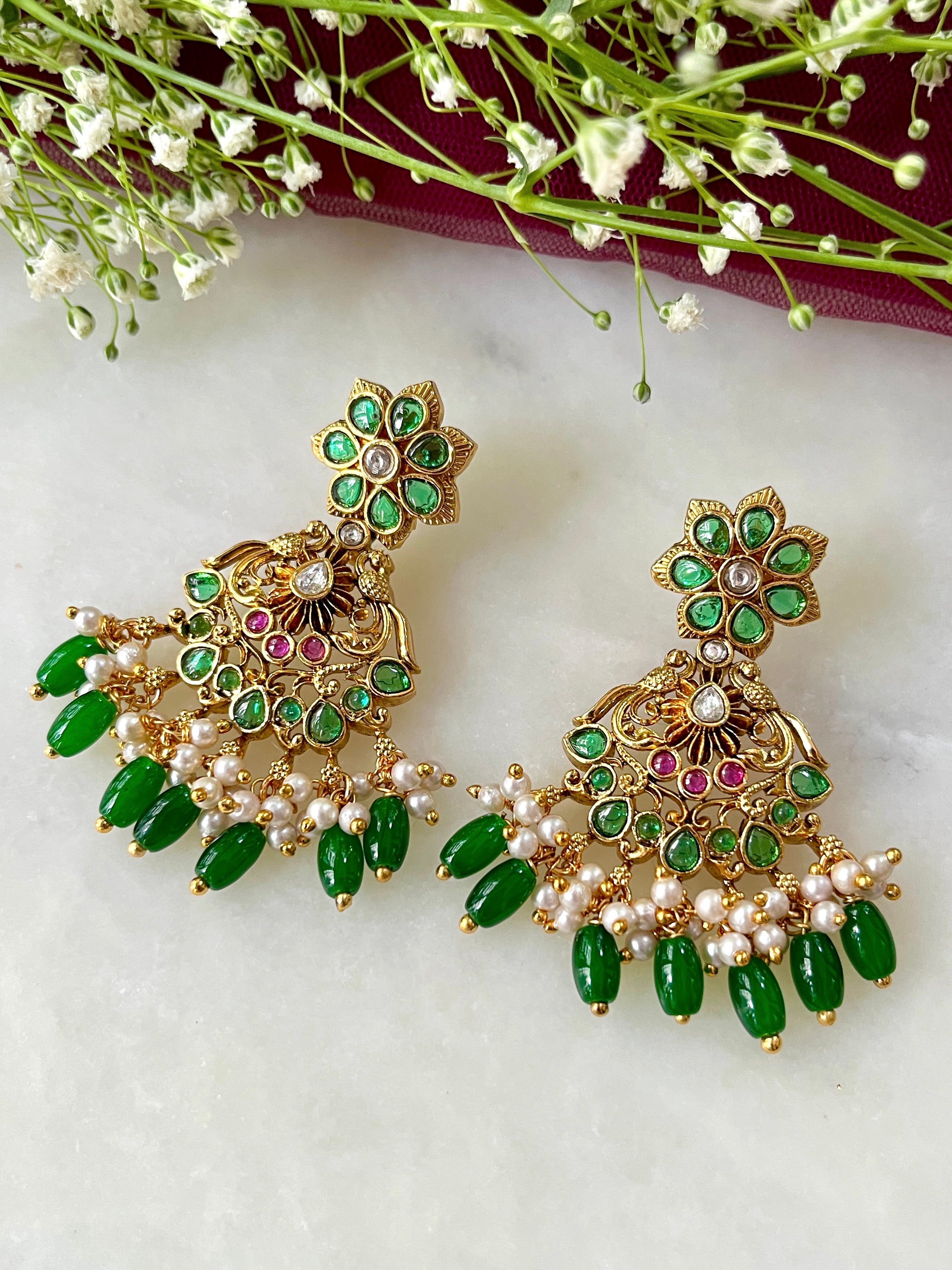 Urvi Designer Polki Earrings