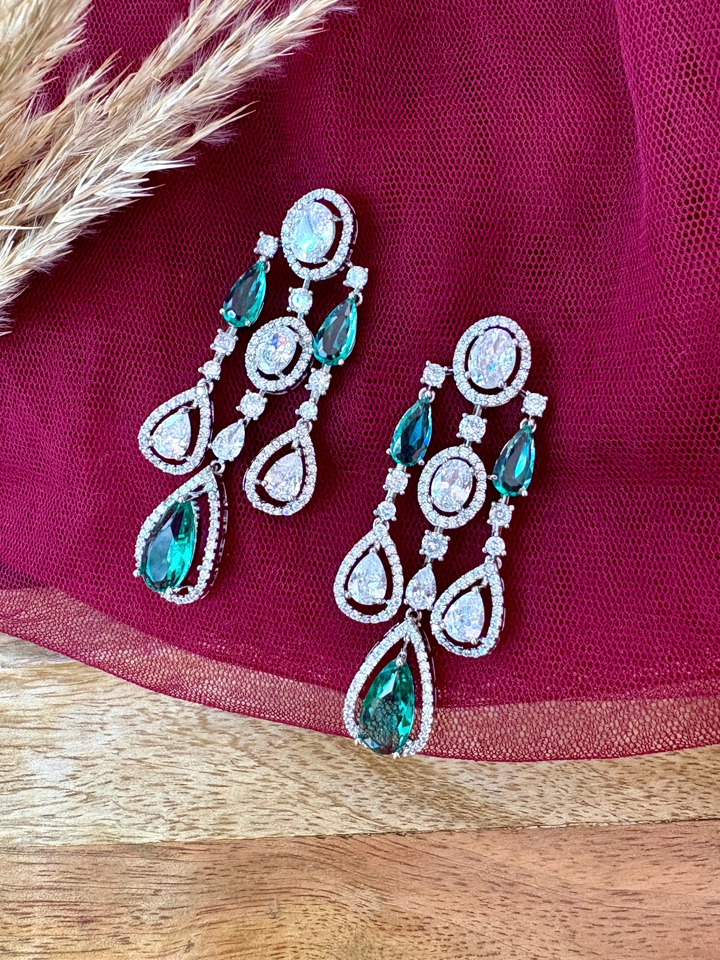 Erisha Pear Drop Diamond Earrings