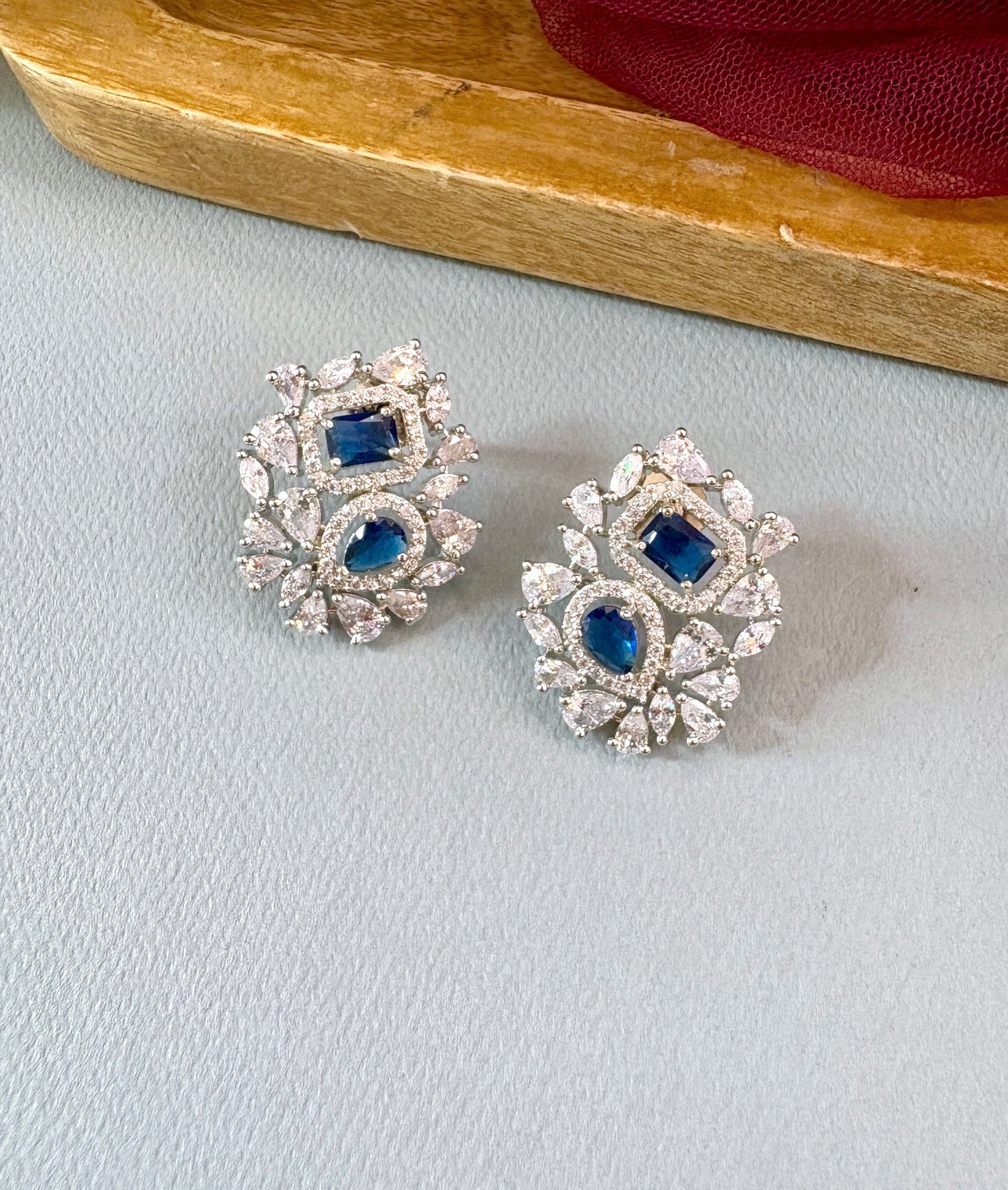 Gardenia Diamond Stud Earrings