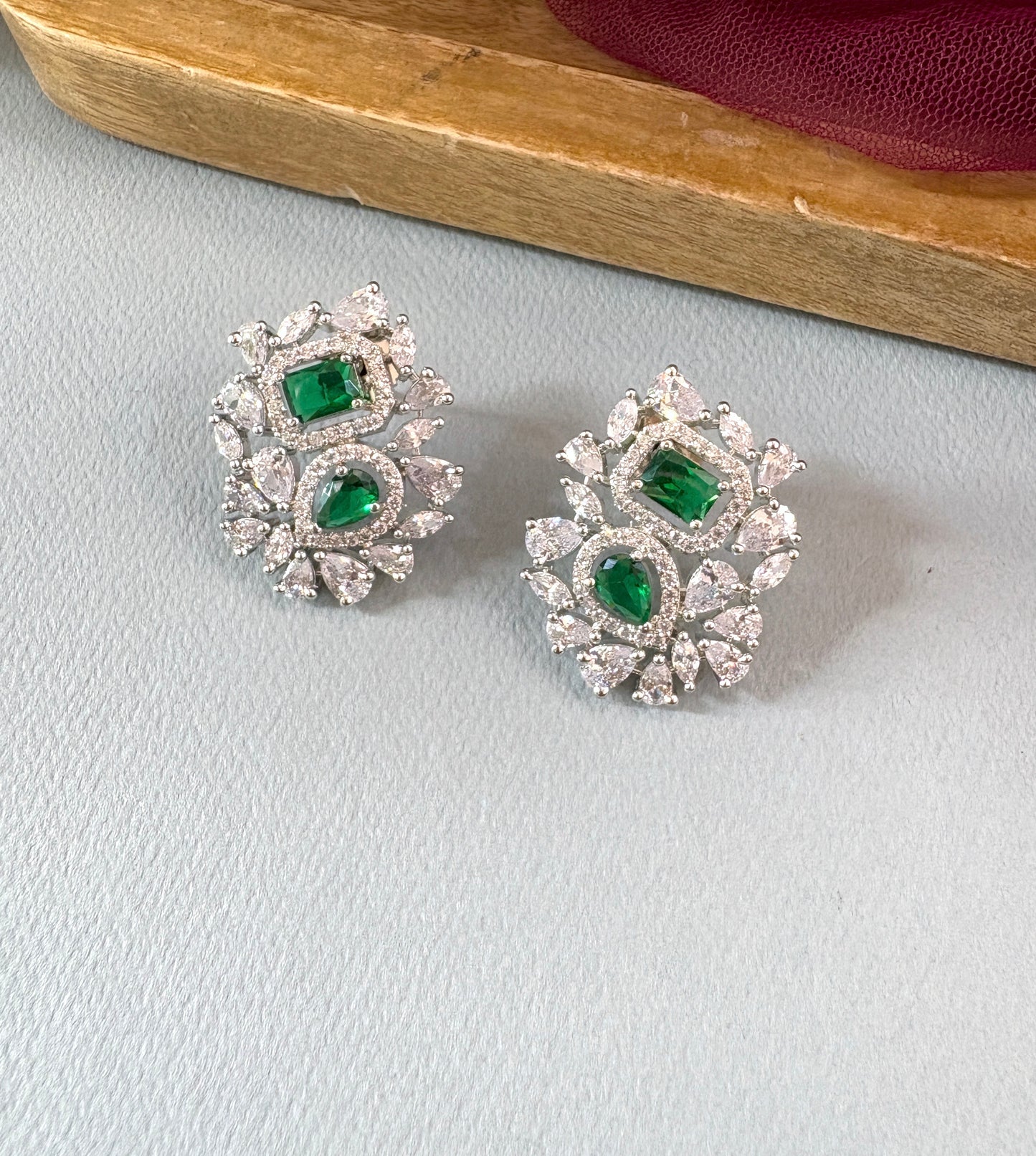 Gardenia Diamond Stud Earrings