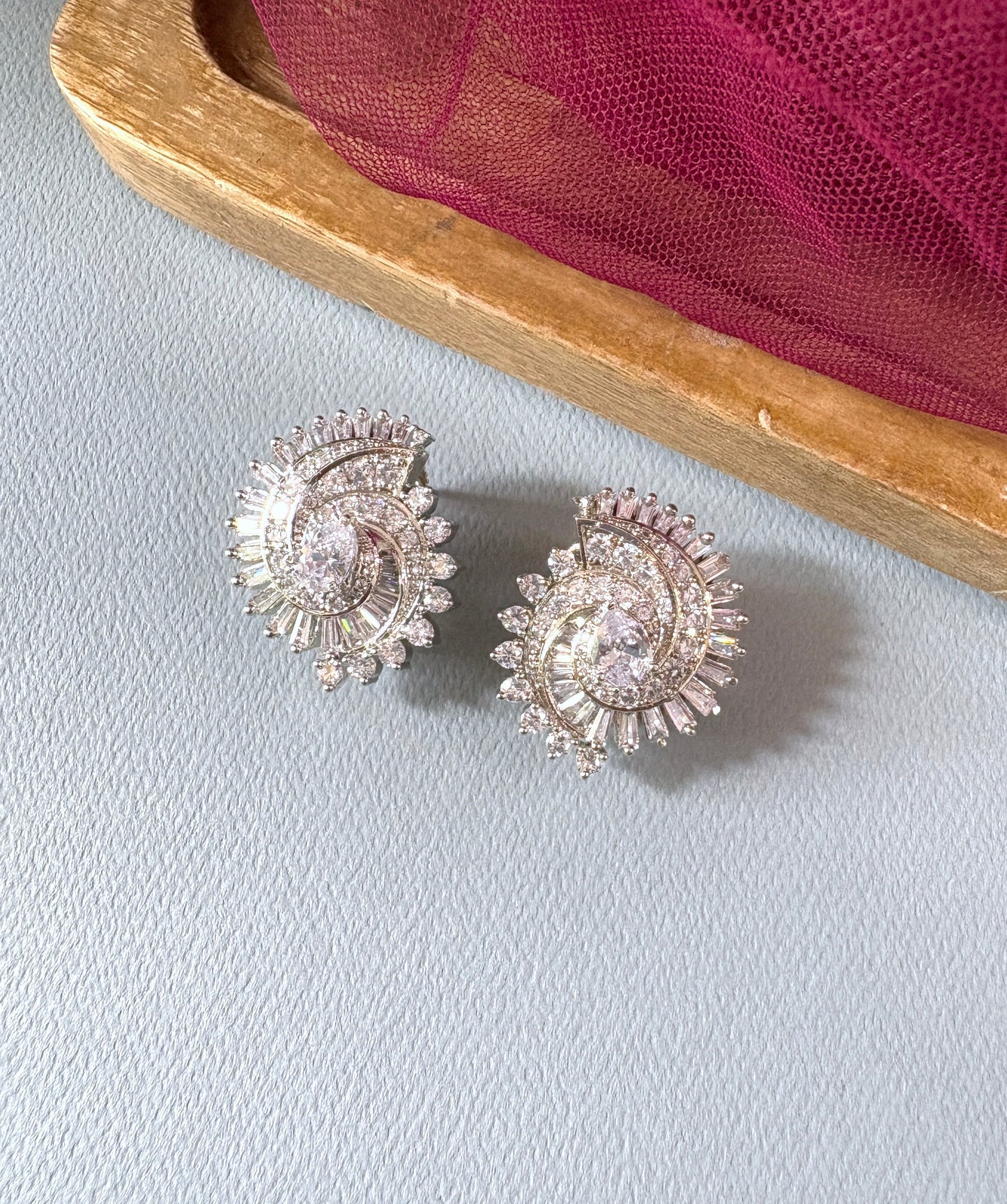 Swirl Designer Diamond Studs