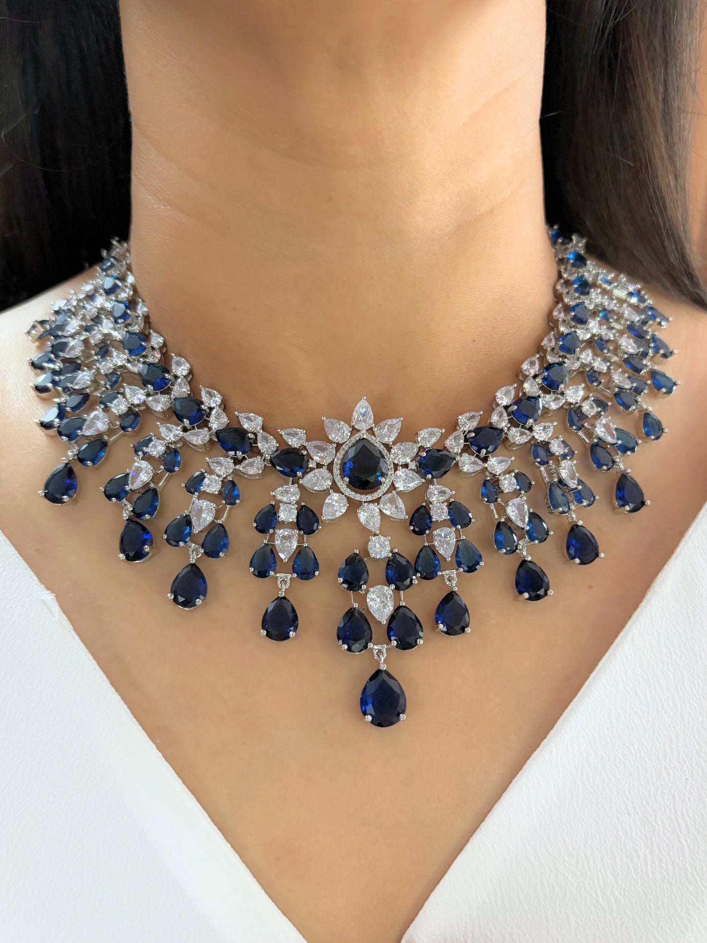 Diksha Designer Diamond & Color Stones Necklace Set