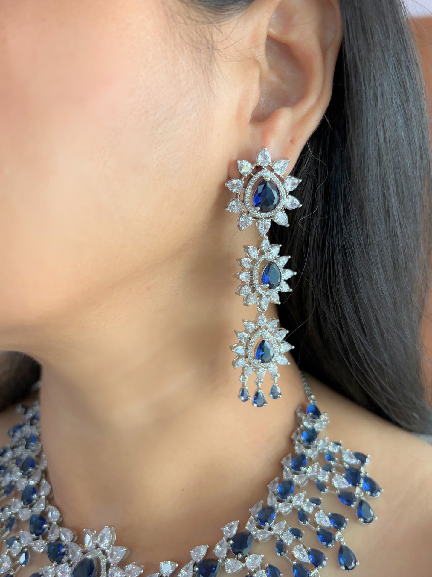 Diksha Designer Diamond & Color Stones Necklace Set