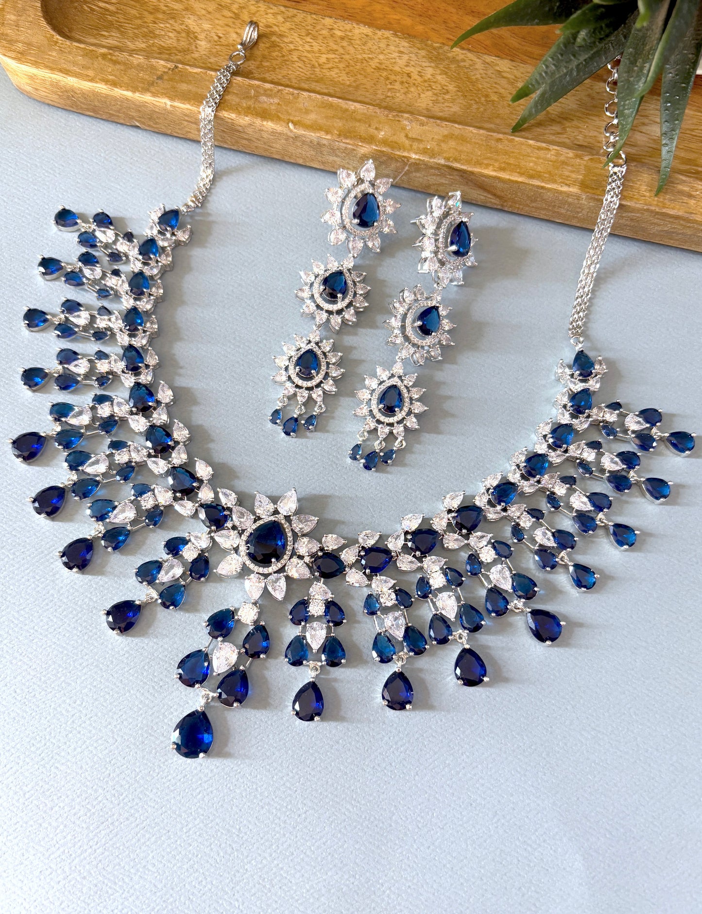 Diksha Designer Diamond & Color Stones Necklace Set