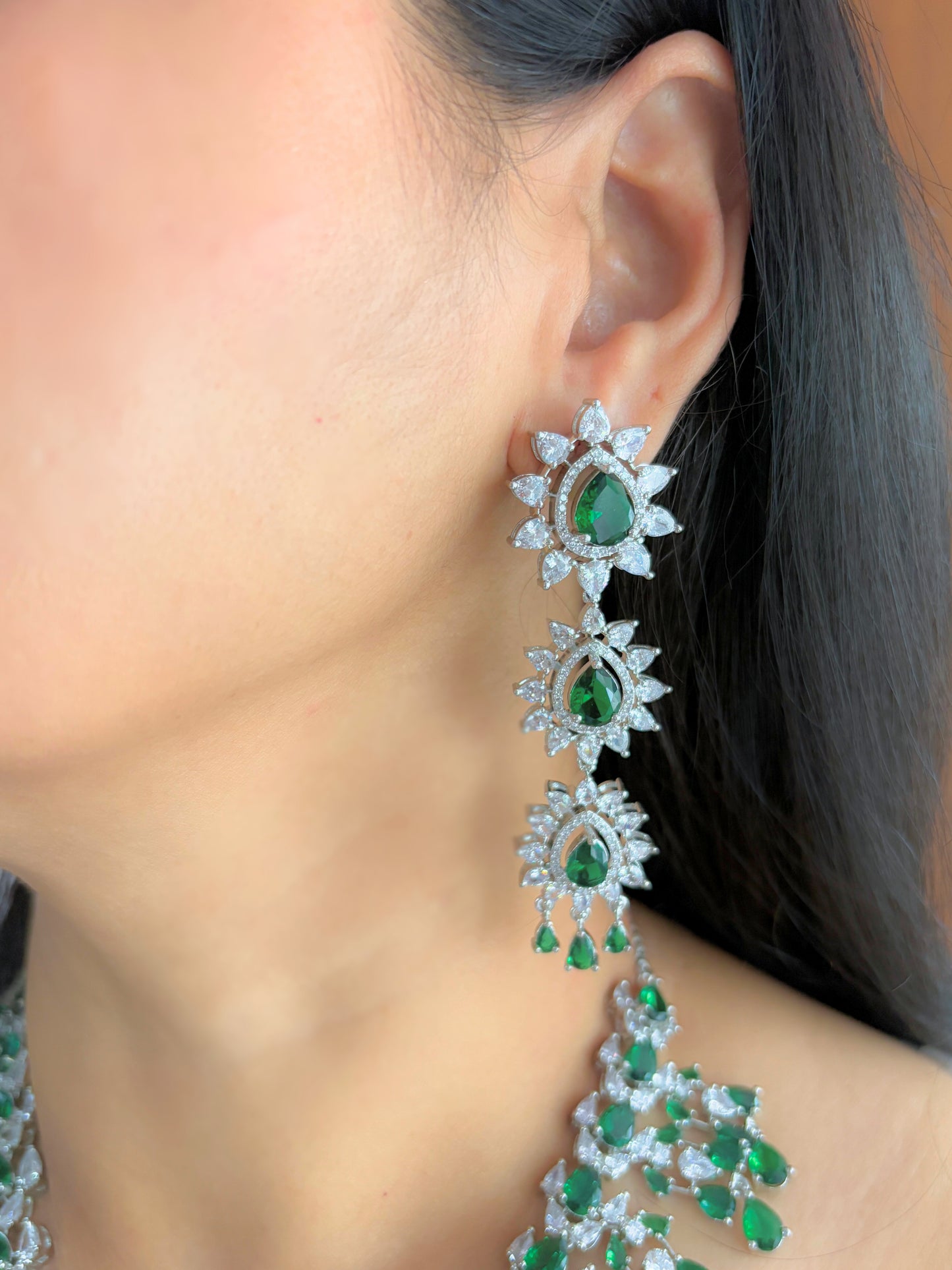 Diksha Designer Diamond & Color Stones Necklace Set