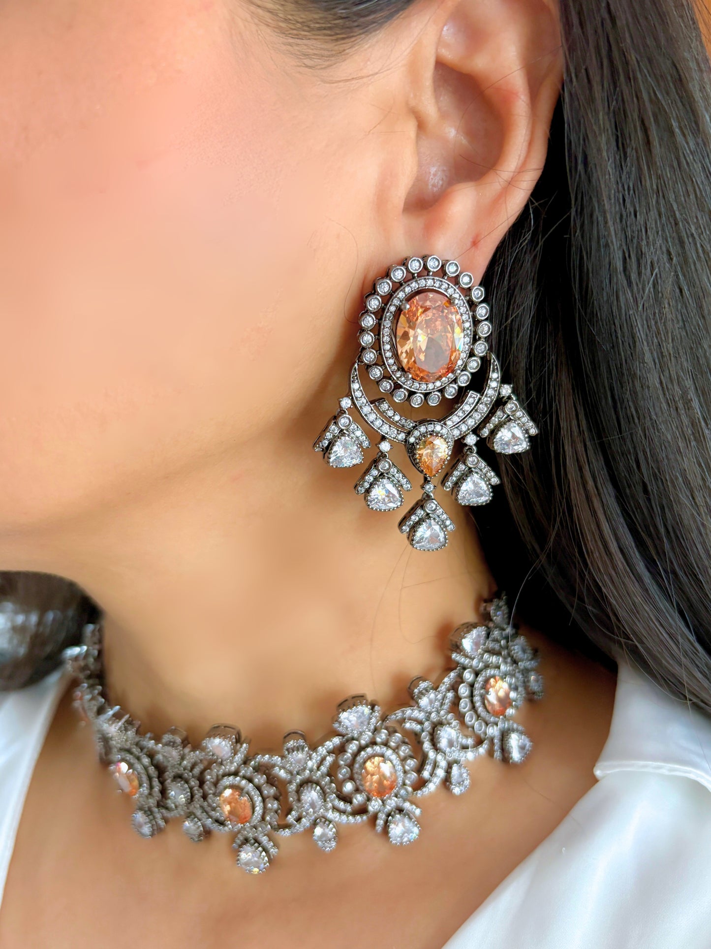 Sheryl Vintage Diamond Statement Choker Set