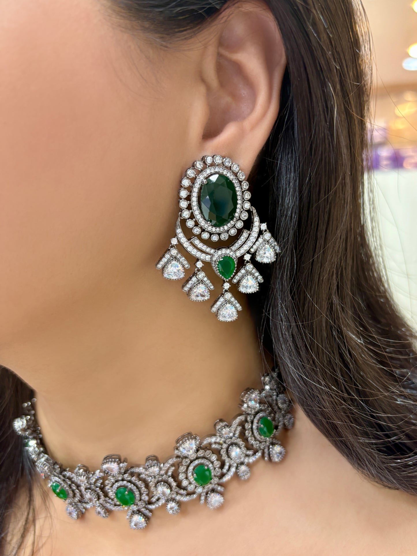 Sheryl Vintage Diamond Statement Choker Set