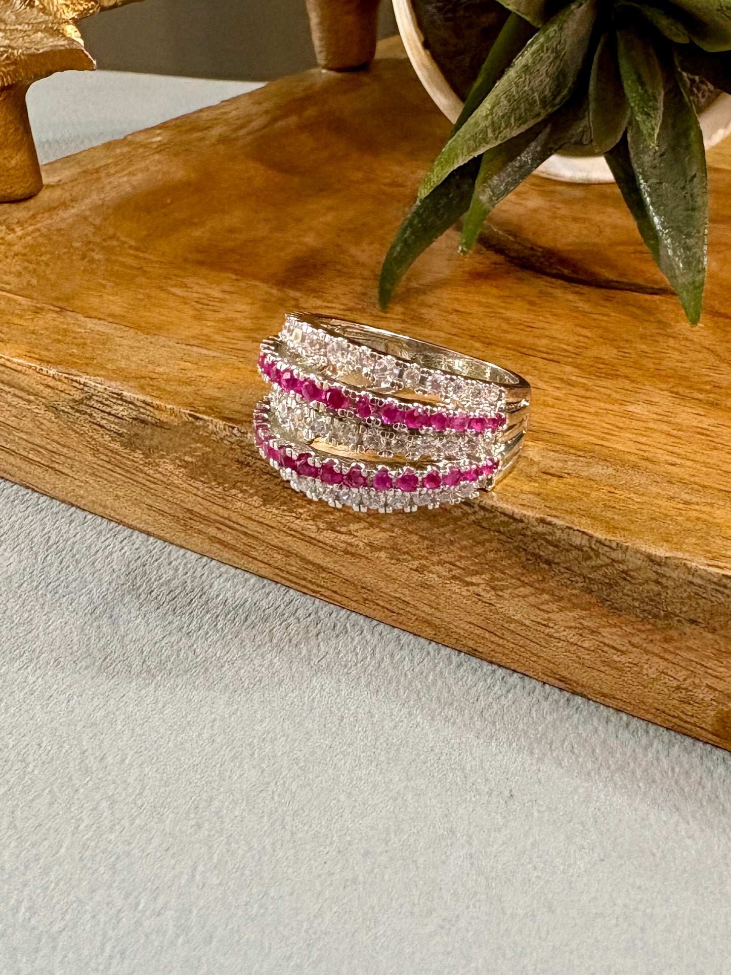 Waves Diamond Designer Ring