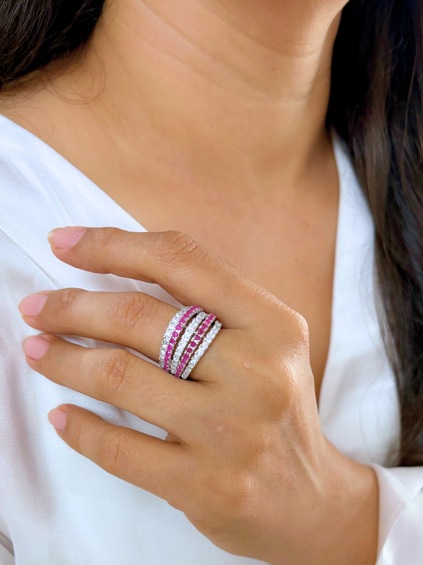 Waves Diamond Designer Ring