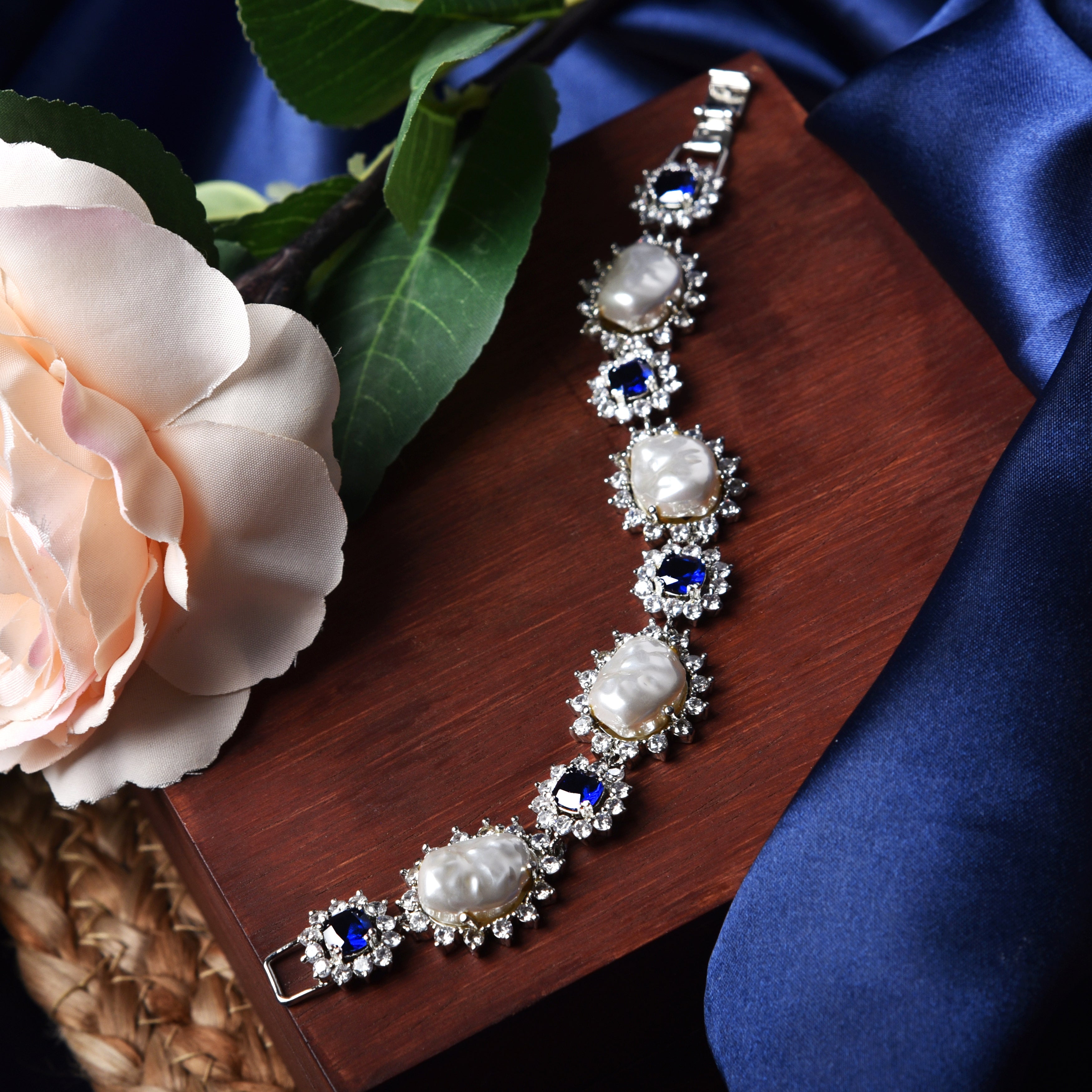 Cathy Baroque Pearl & Diamond Designer Bracelet
