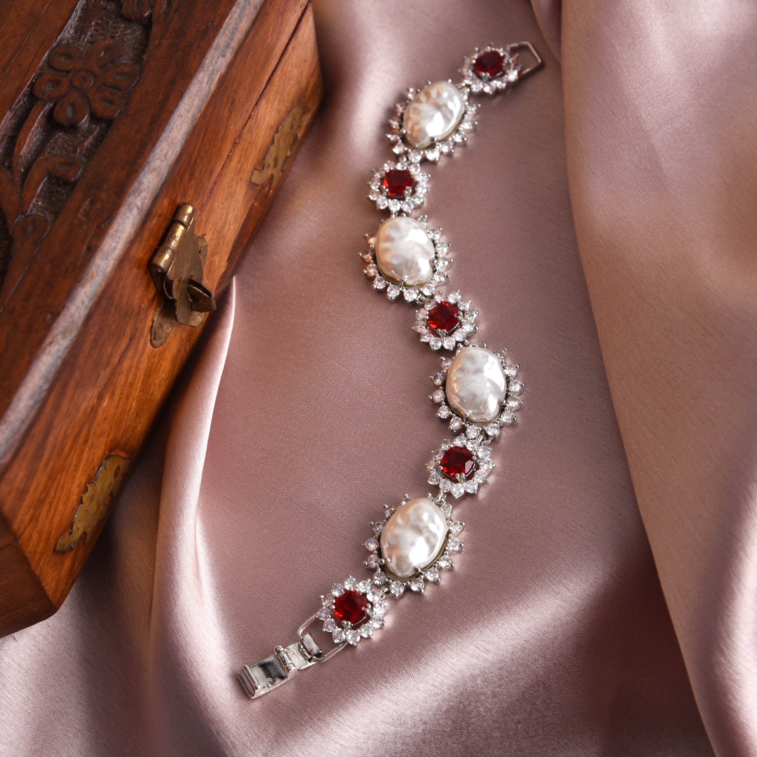 Cathy Baroque Pearl & Diamond Designer Bracelet
