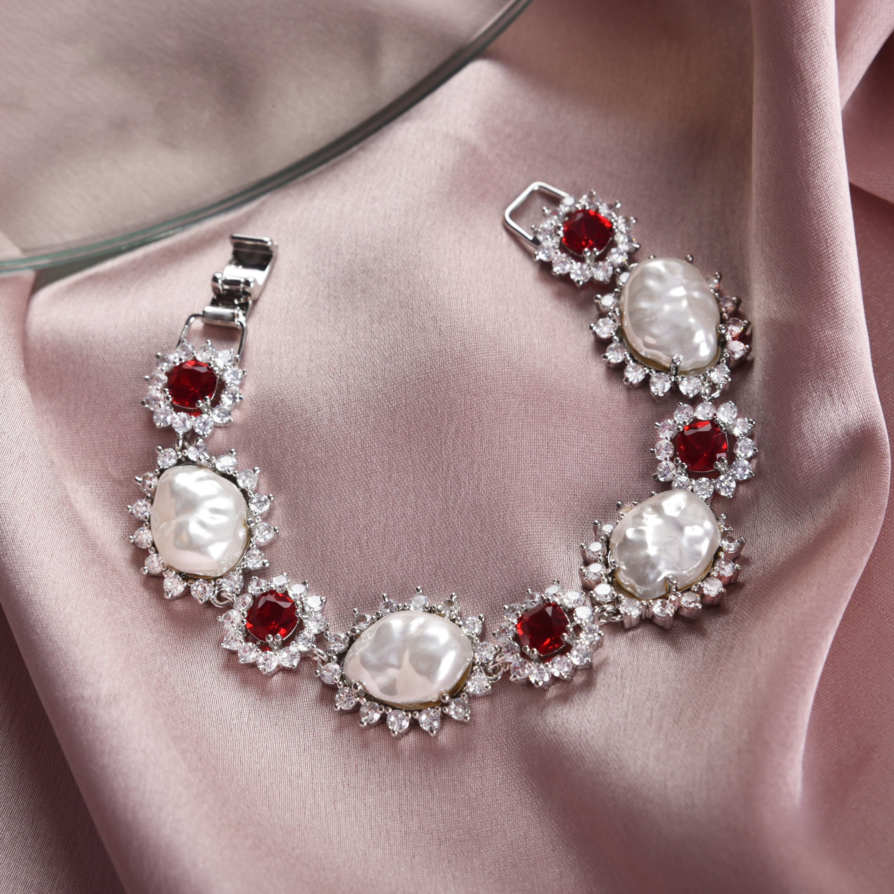 Cathy Baroque Pearl & Diamond Designer Bracelet