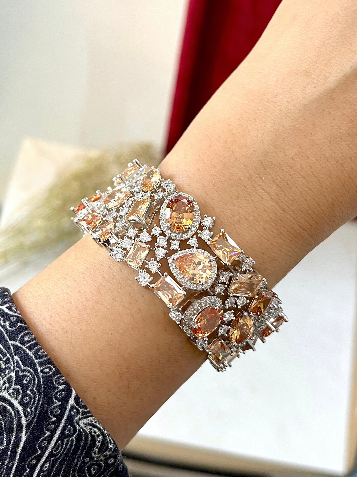 Celeste Gemstone Statement Bracelet
