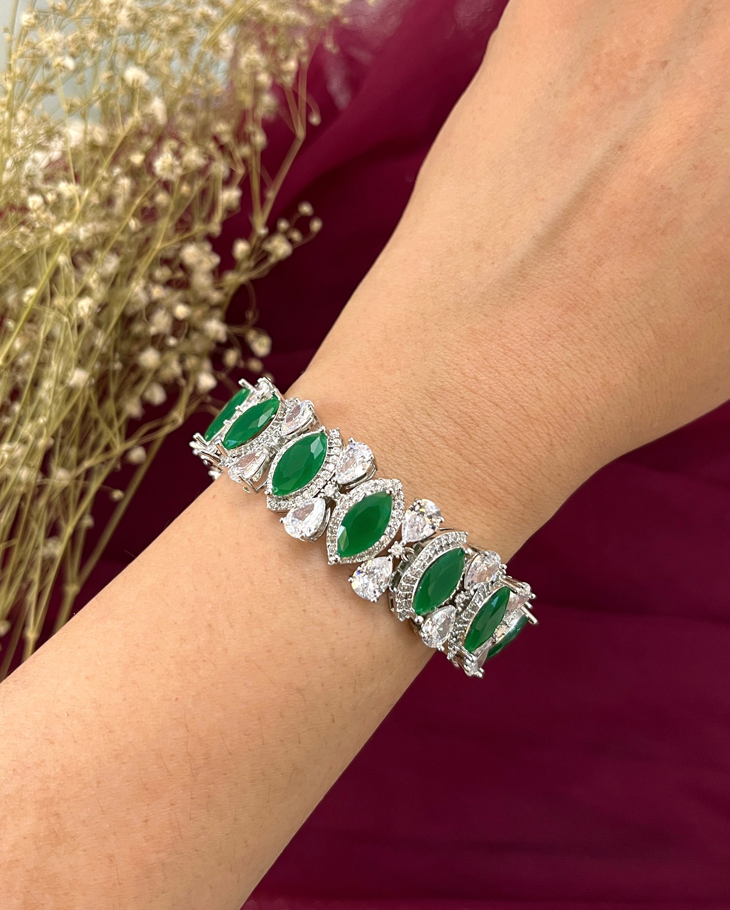 Diana Diamond & Marquise Stone Designer Bracelet