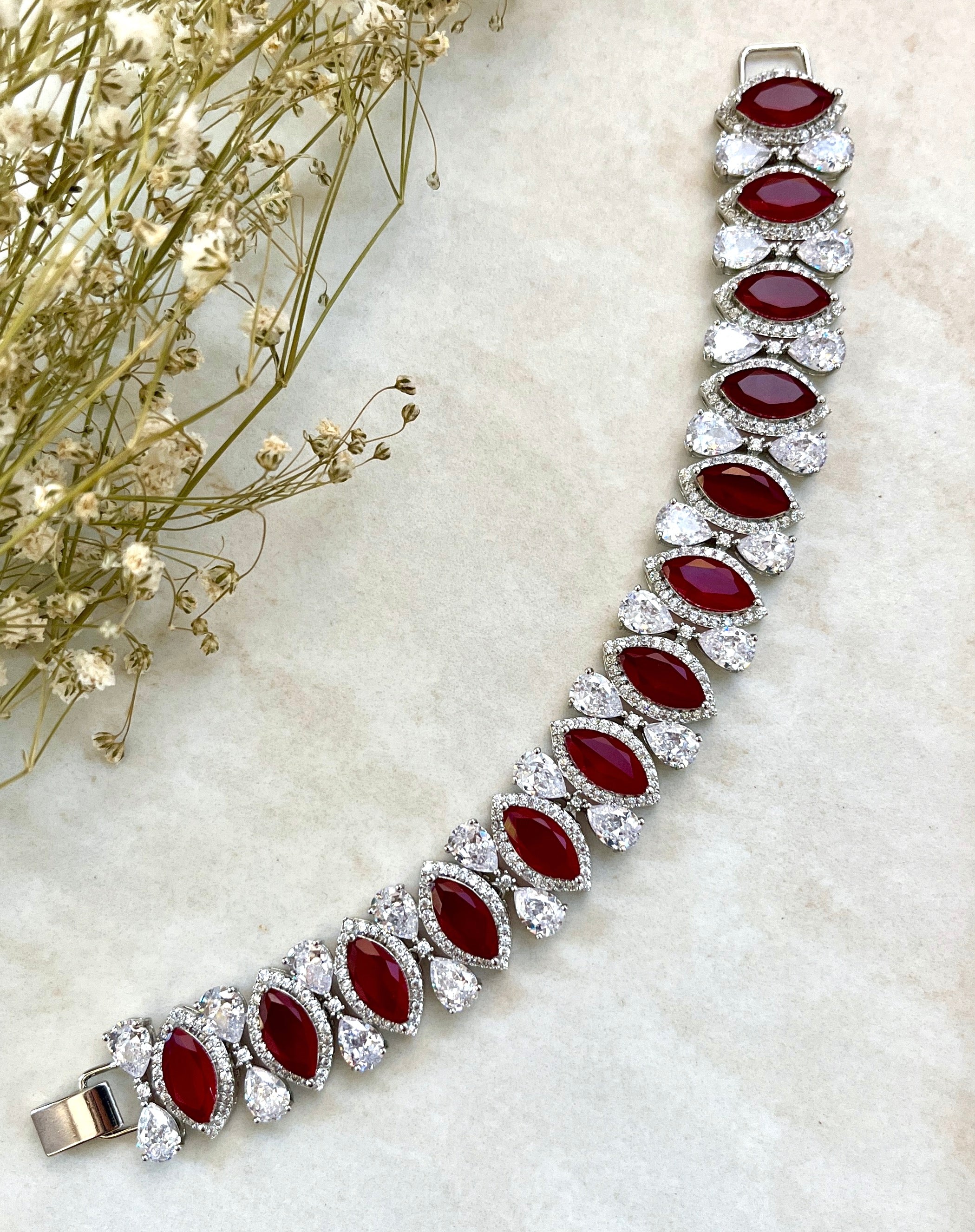 Diana Diamond & Marquise Stone Designer Bracelet