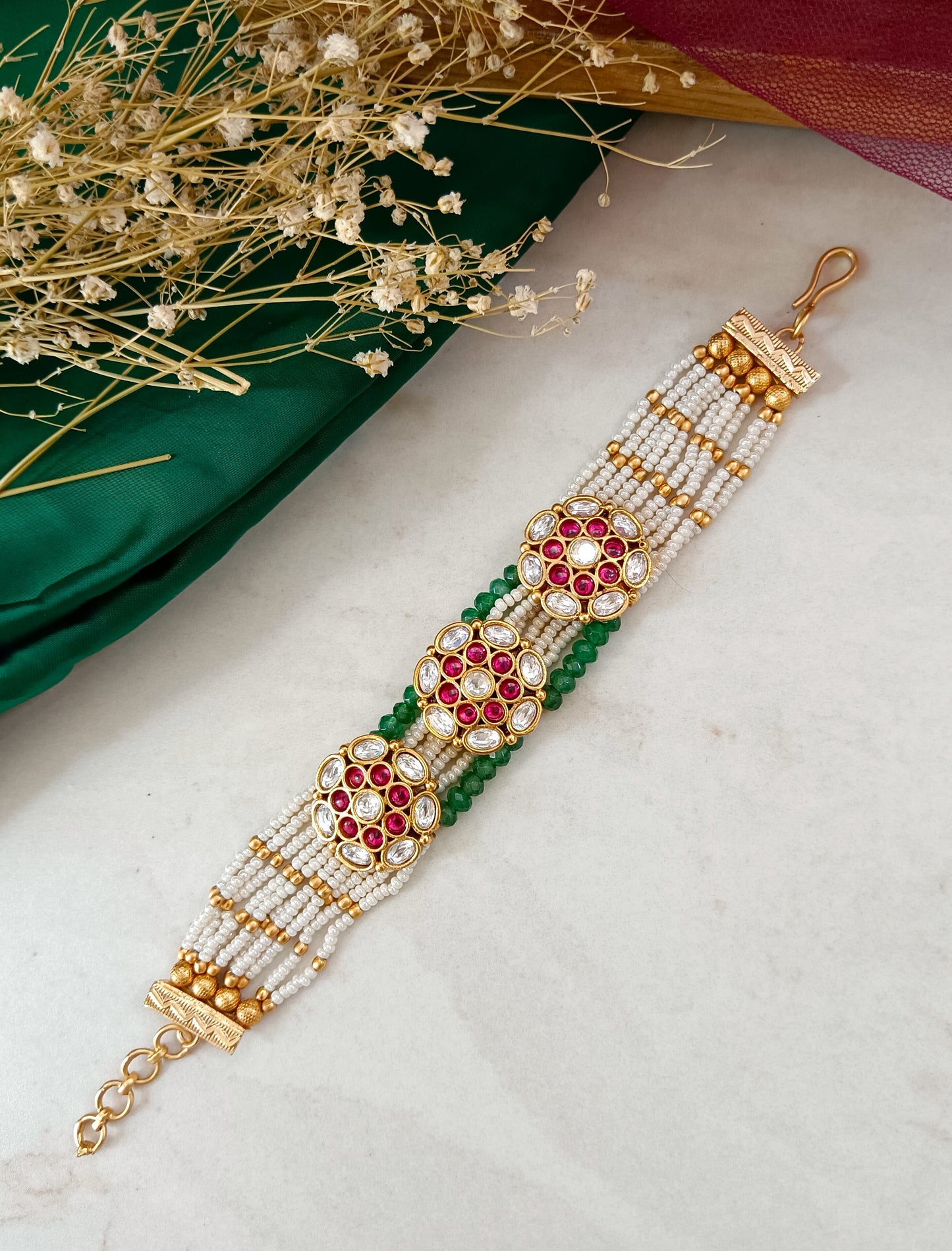 Anvi Polki Traditional Bracelet