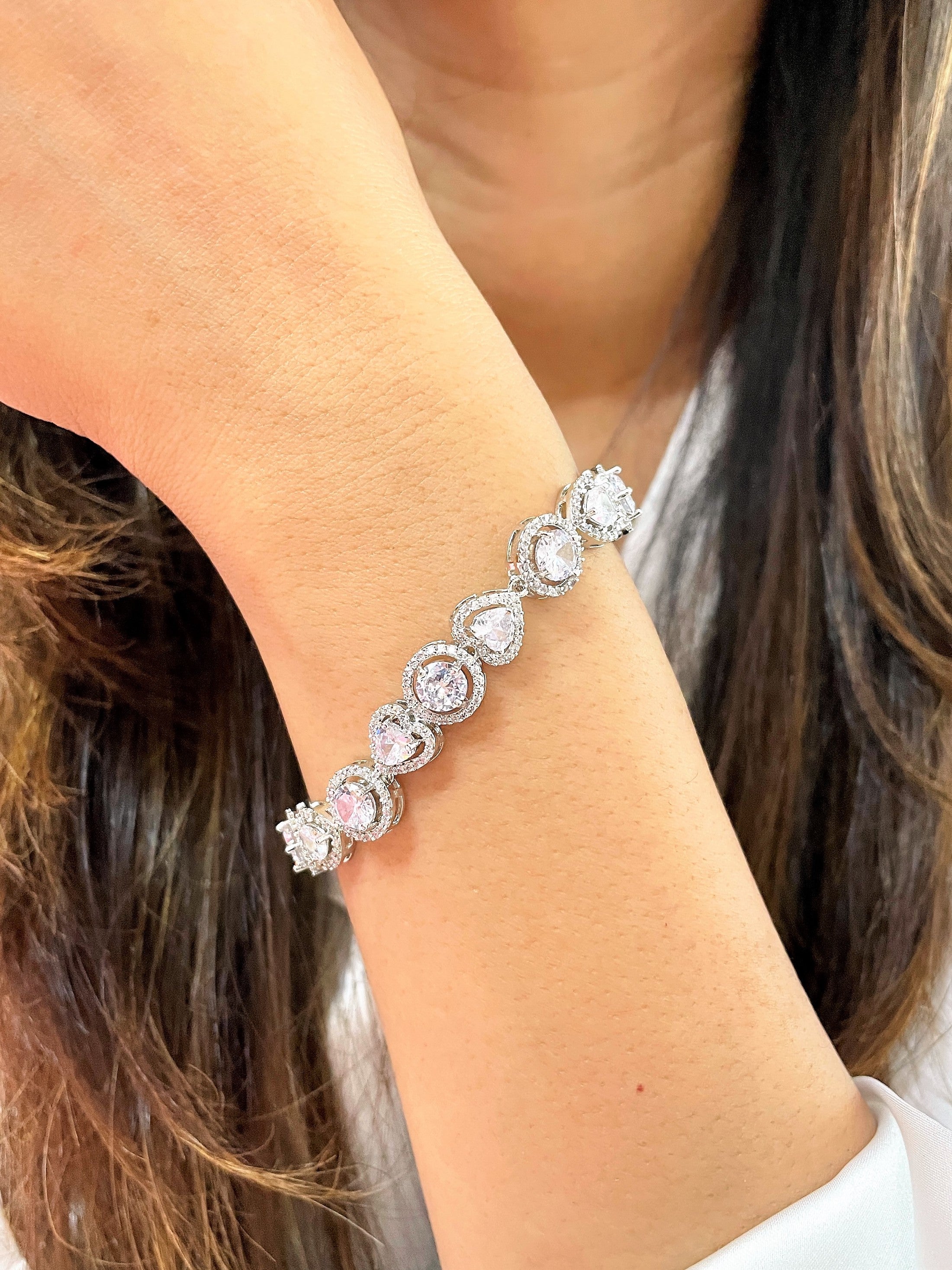 Heart Round Diamond Bracelet