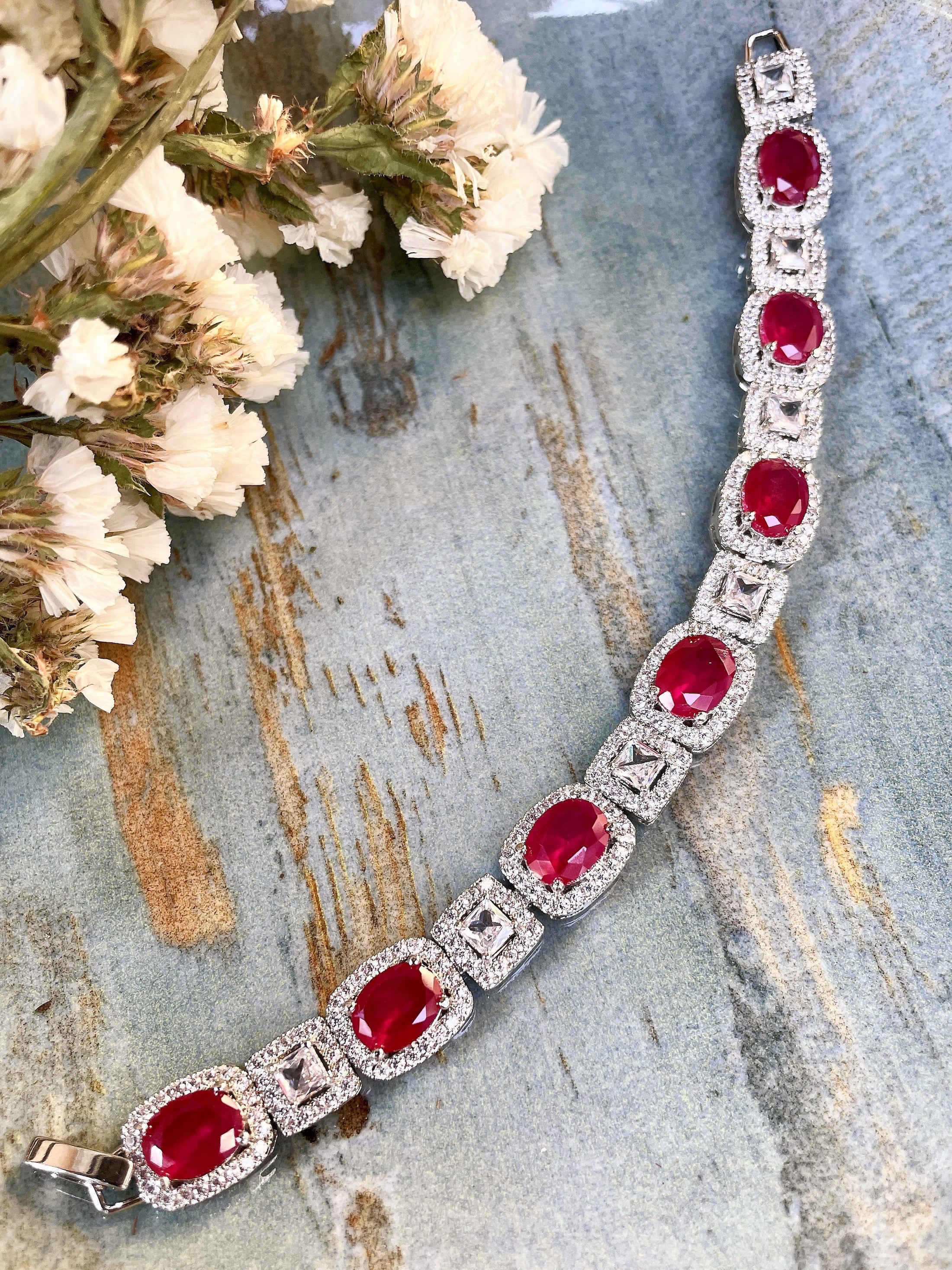 Arva Diamond & Color Stone Bracelet