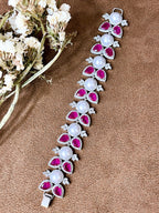 Audrey Pearl & Diamond Statement Bracelet