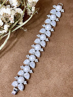 Audrey Pearl & Diamond Statement Bracelet