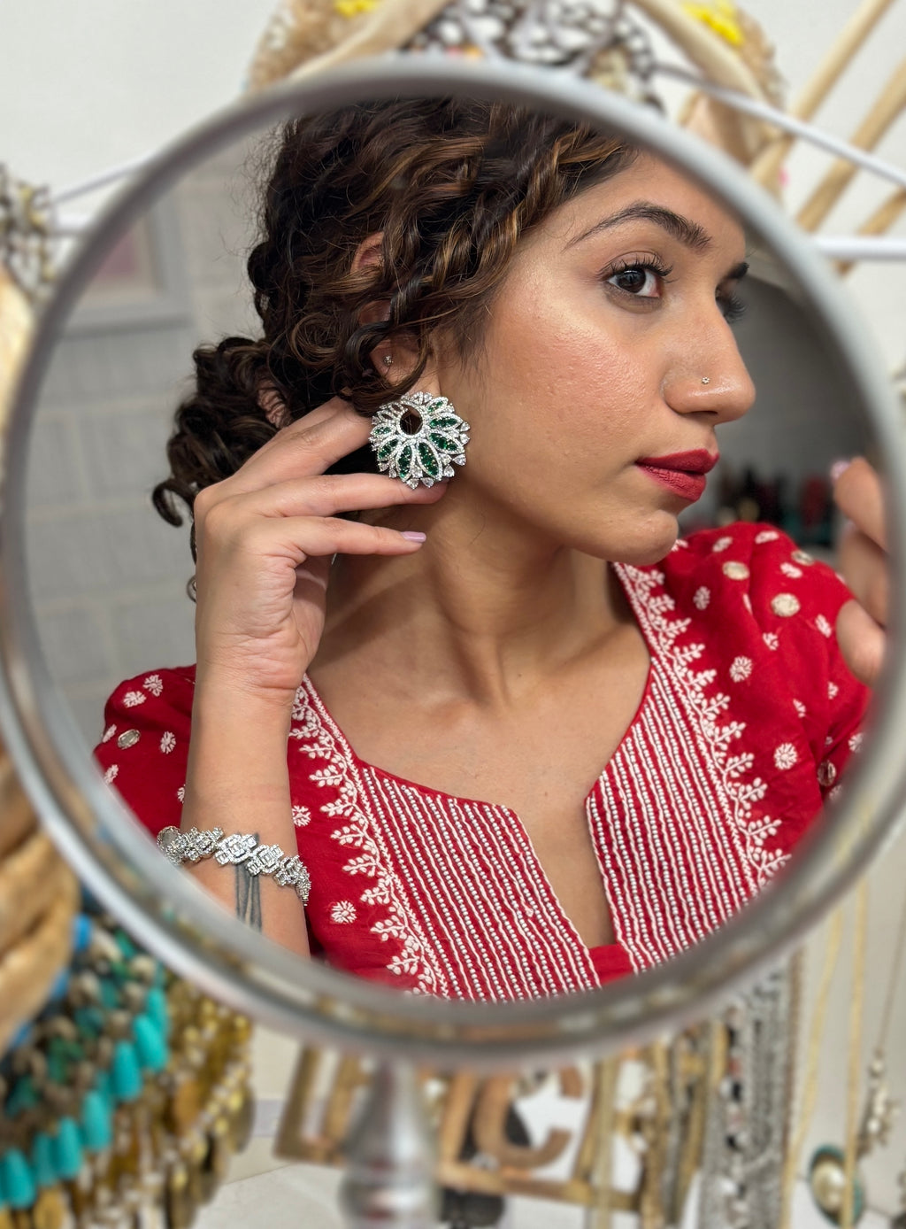 Juliet Diamond Statement Studs