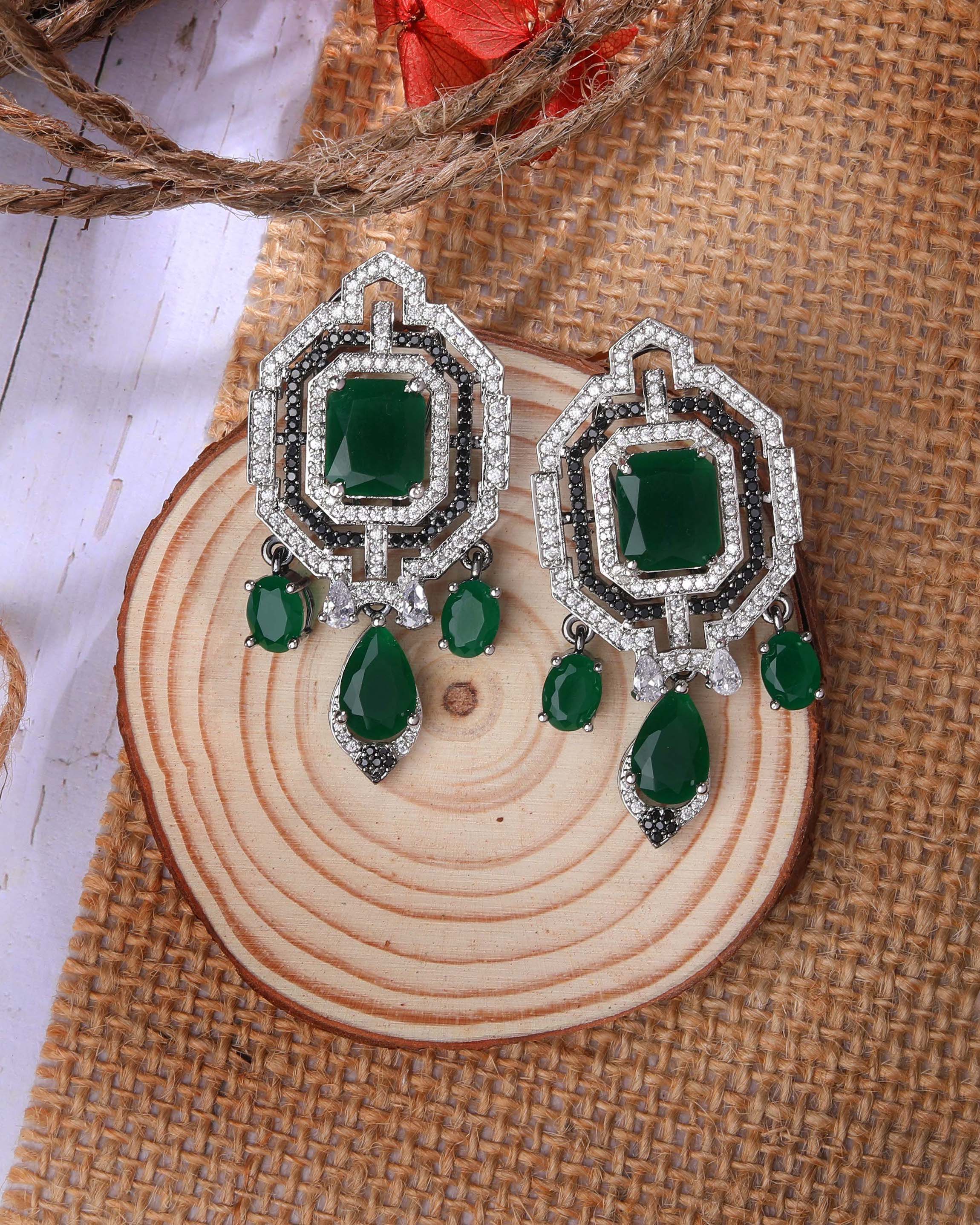 Palma Art Deco Diamond Earrings