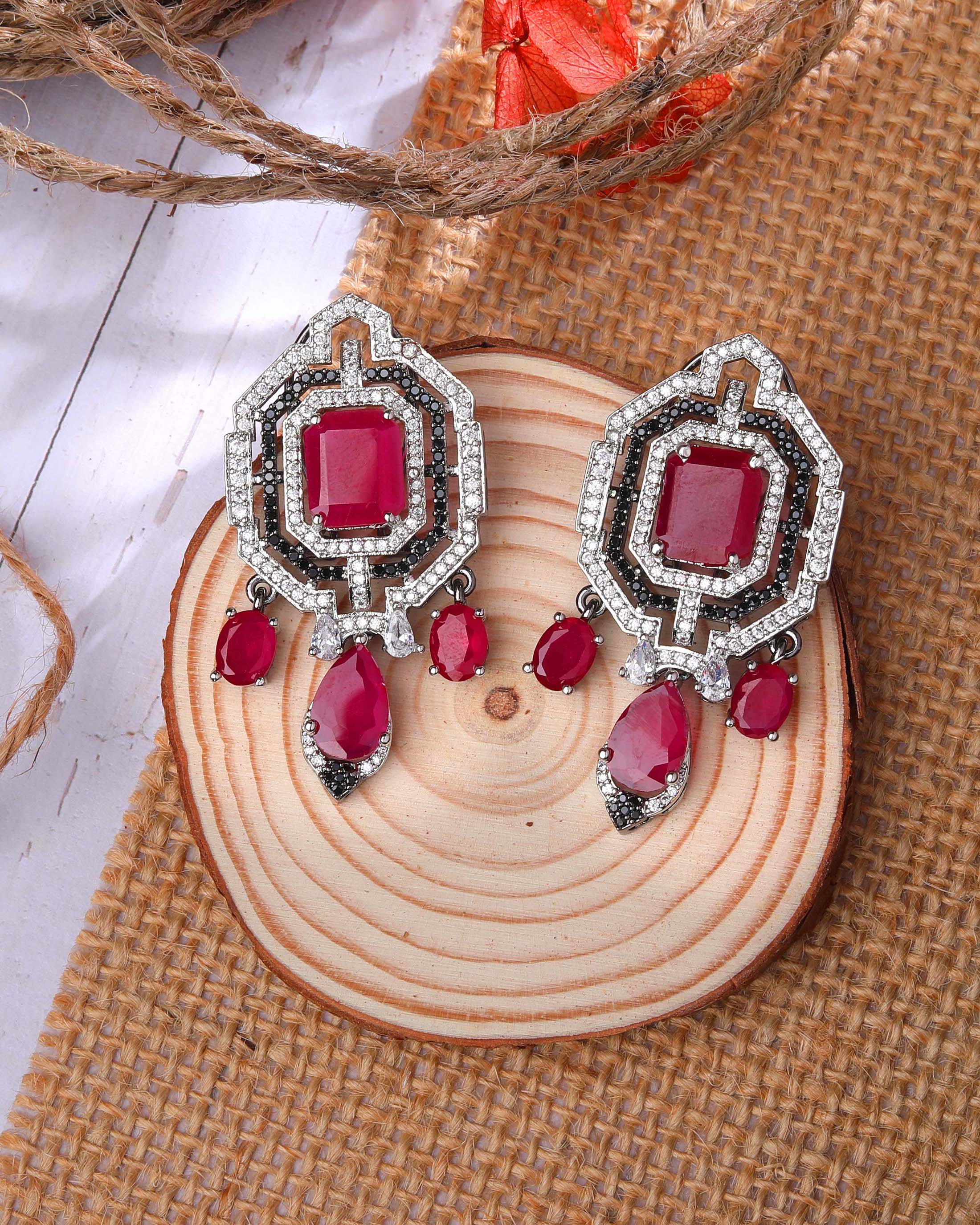 Palma Art Deco Diamond Earrings