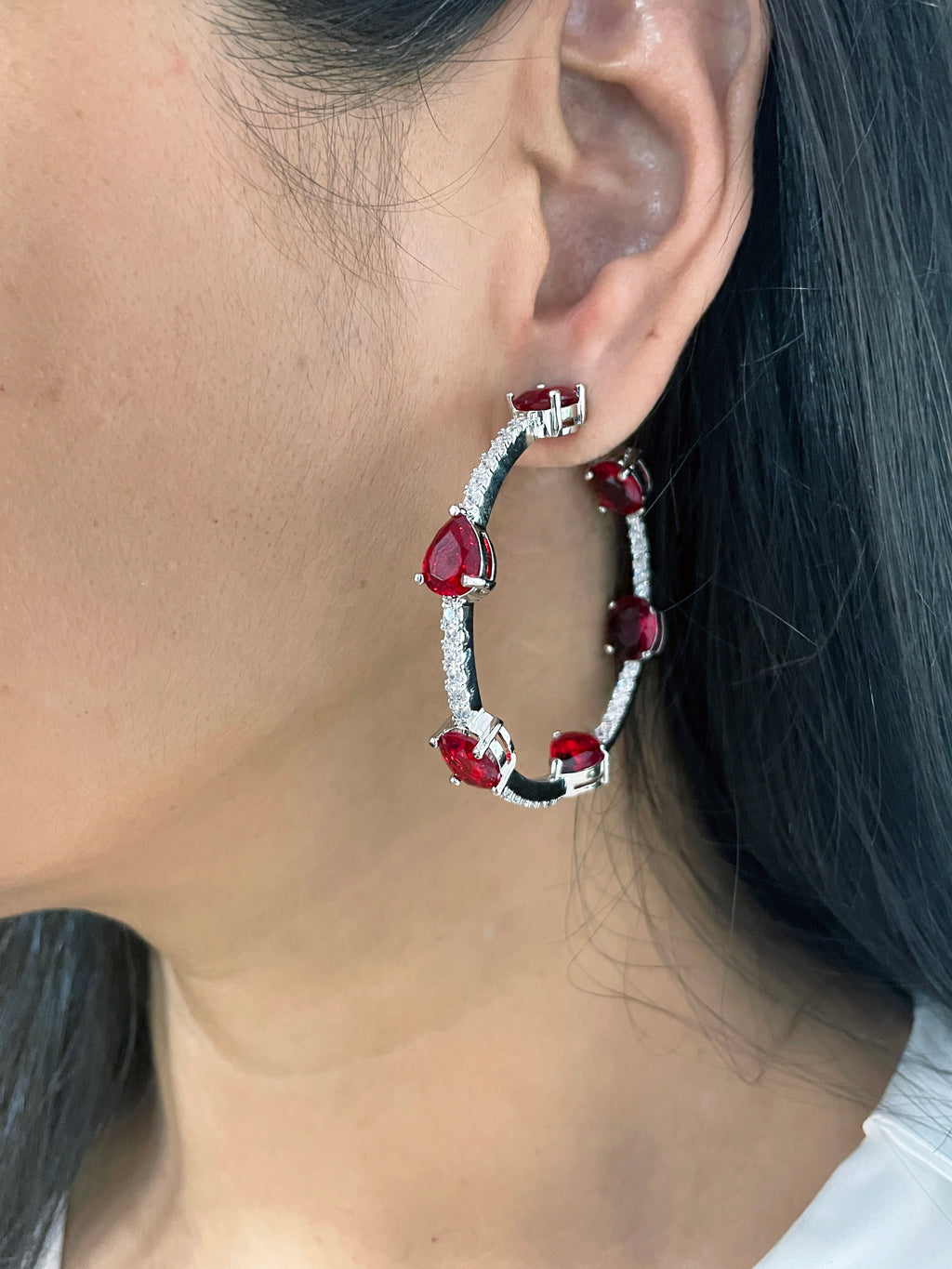 Saumya Diamond Designer Hoops