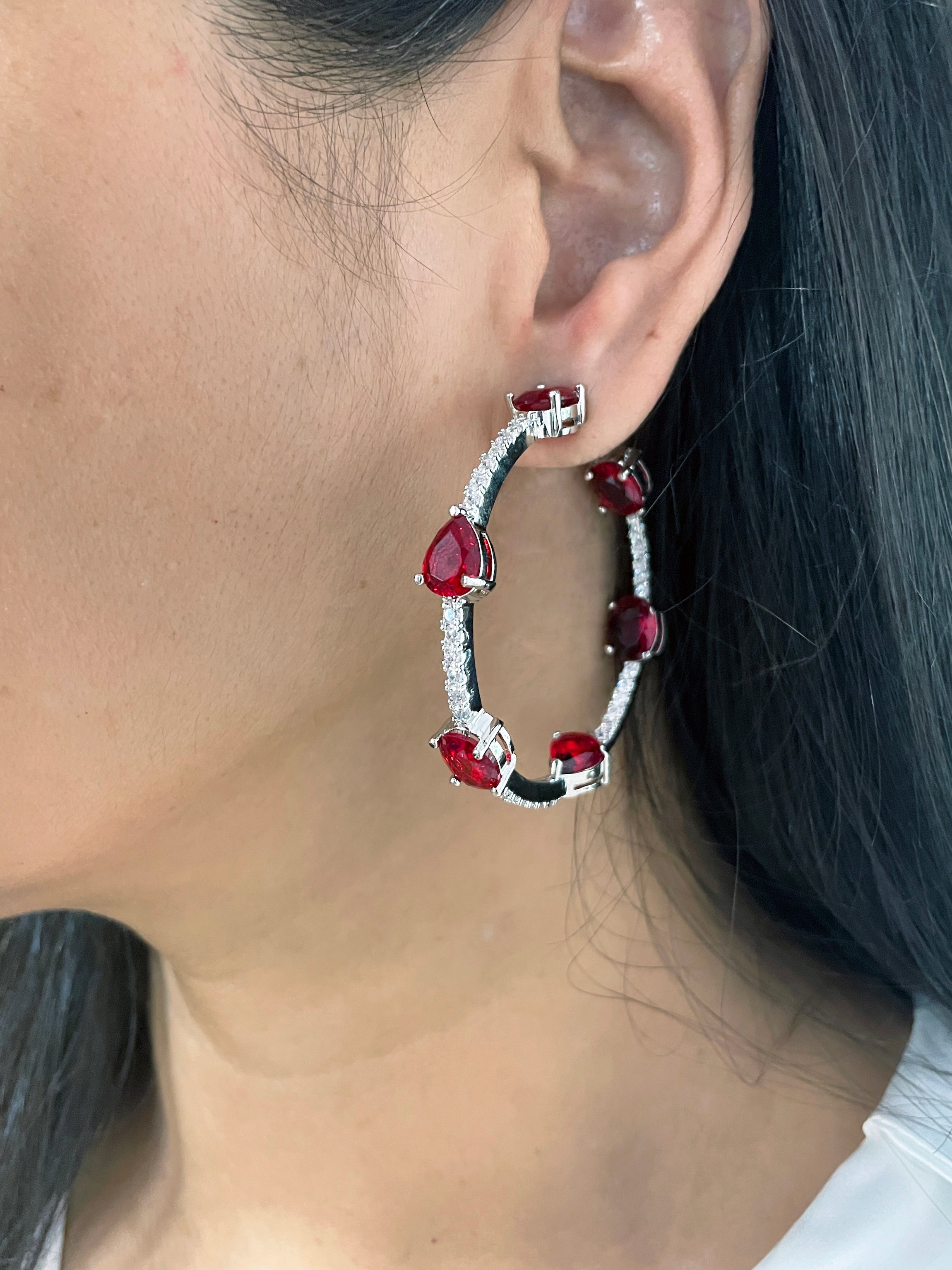 Saumya Diamond Designer Hoops