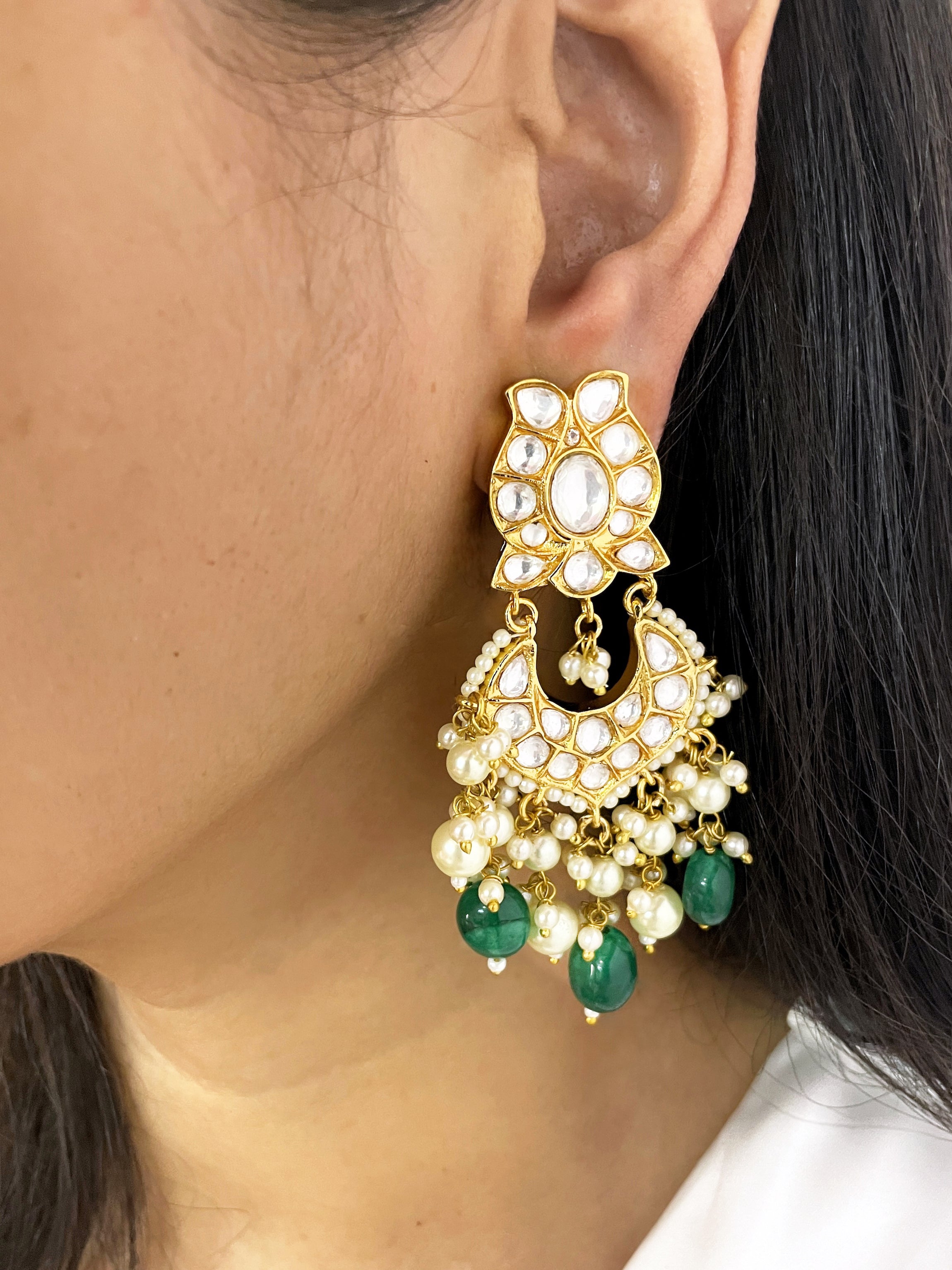 Chandrika Polki Designer Chandbalis