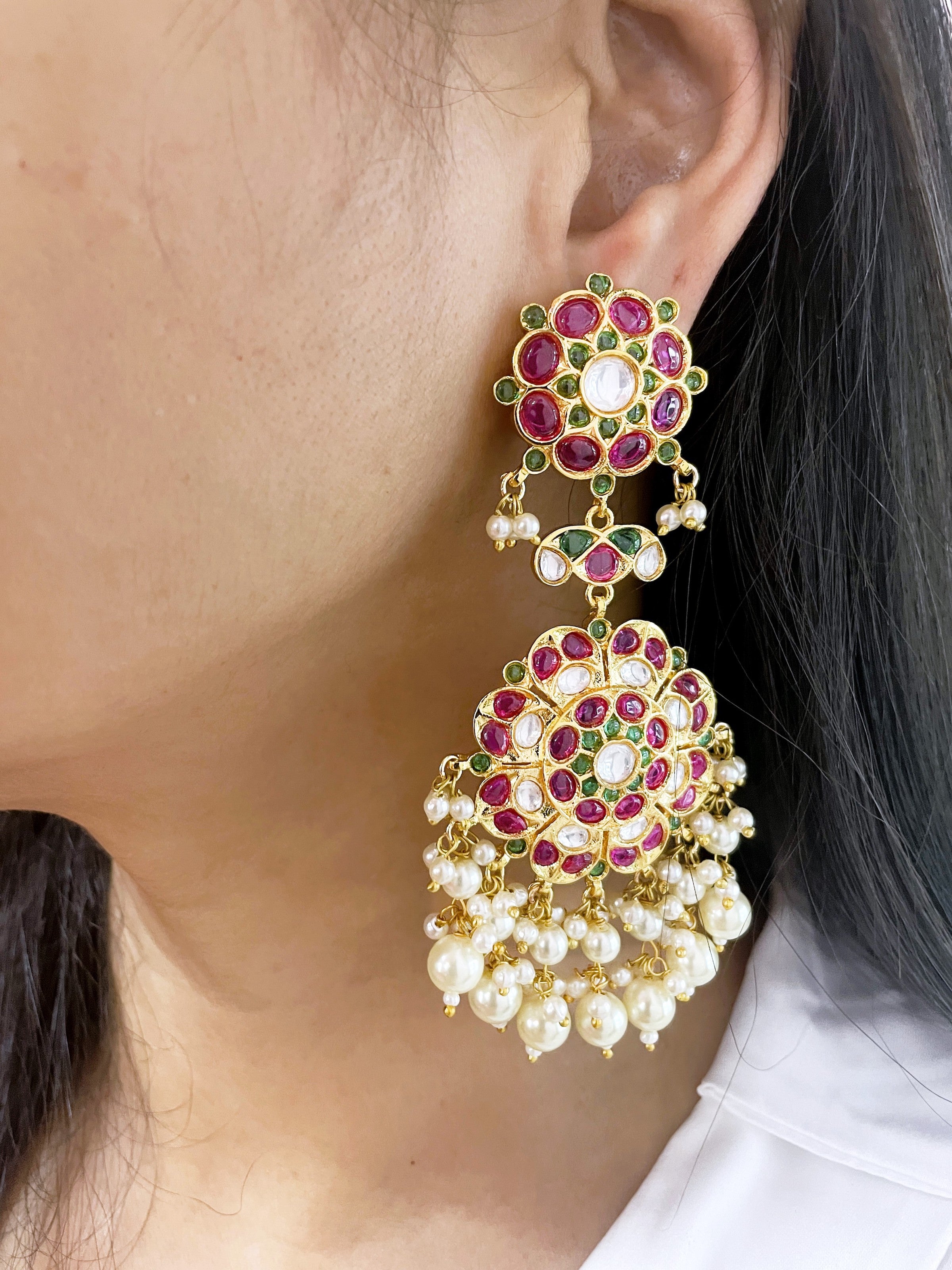 Zema Polki Statement Earrings