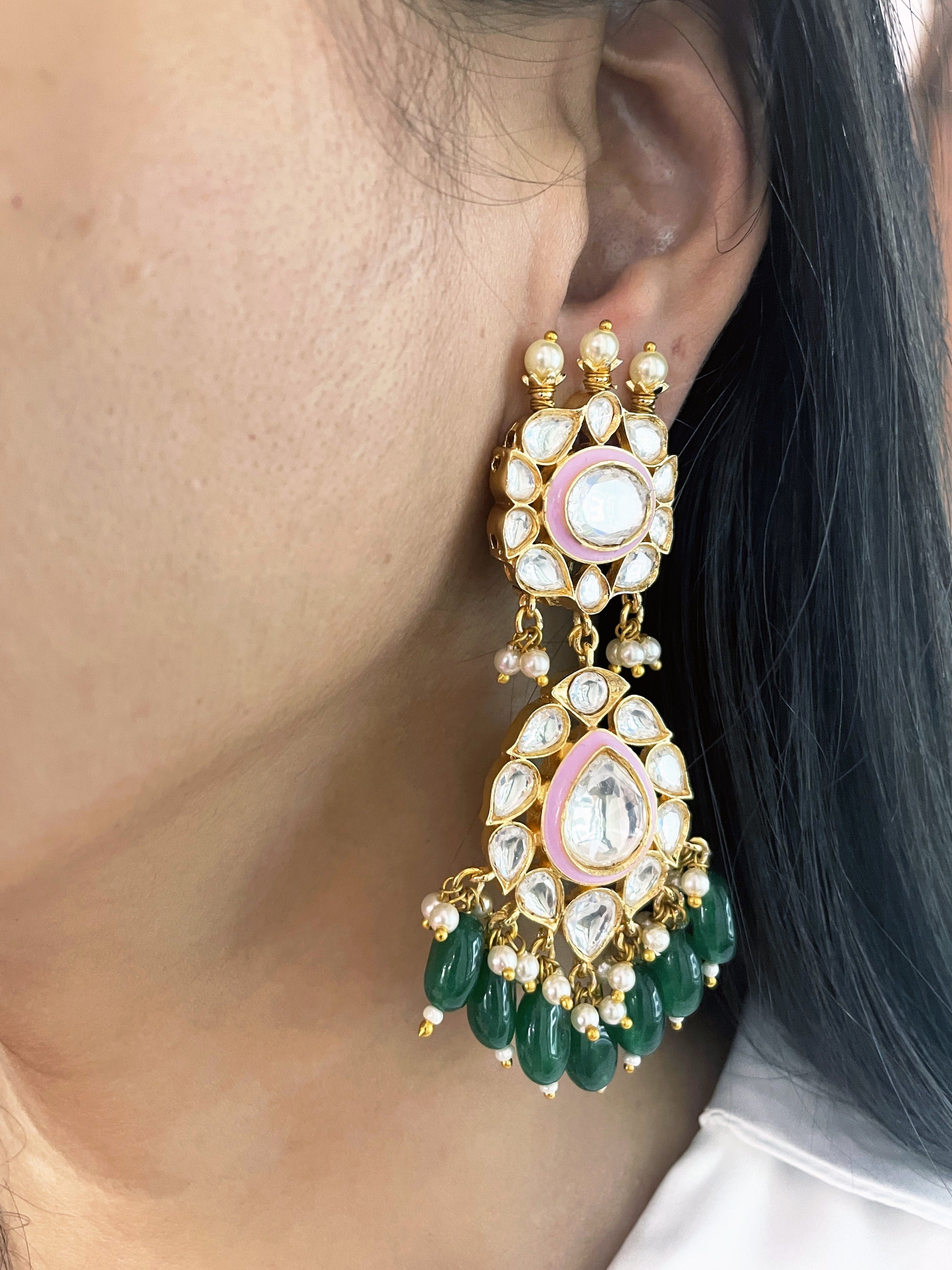 Anji Polki Statement Earrings