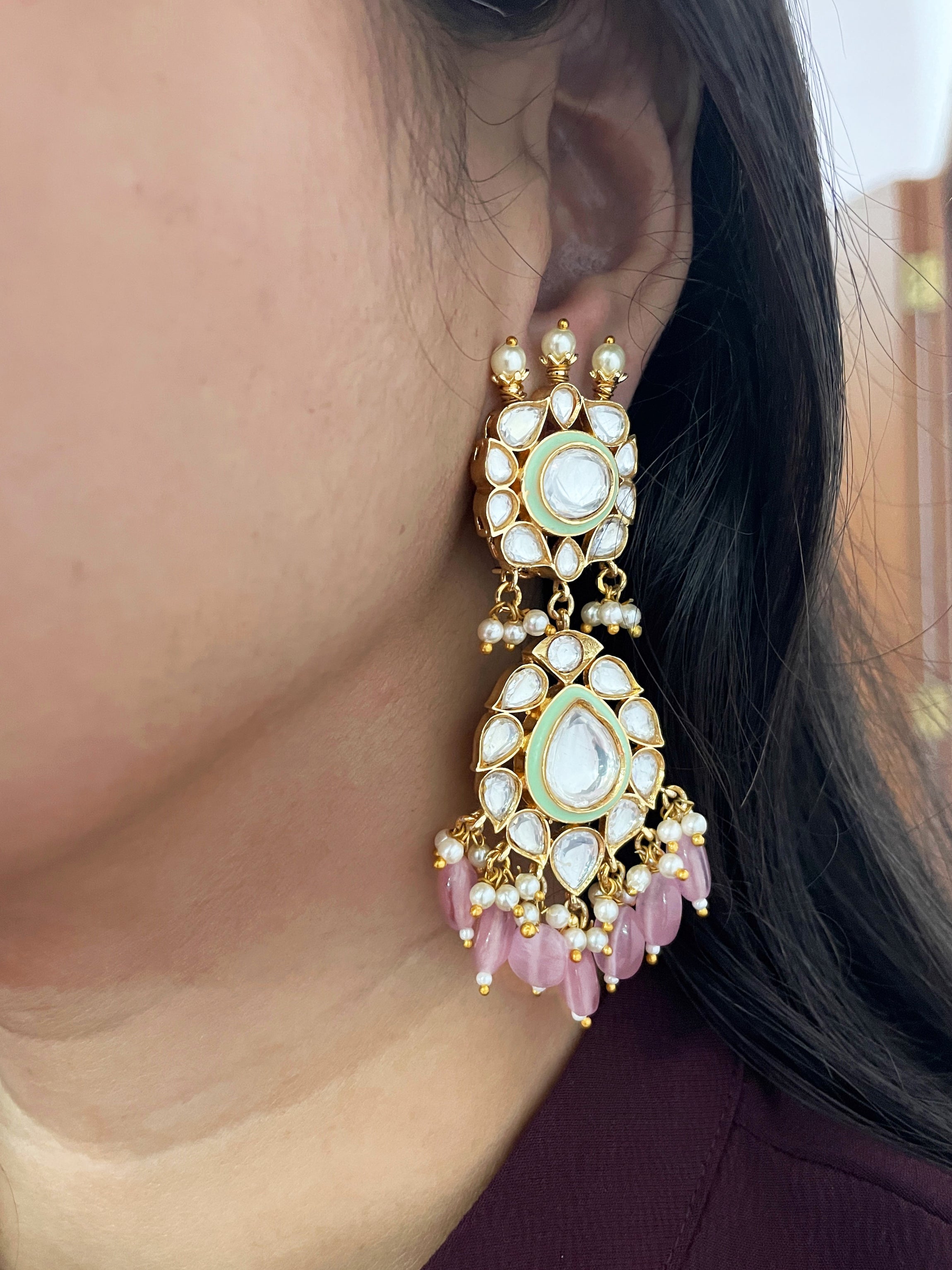 Anji Polki Statement Earrings