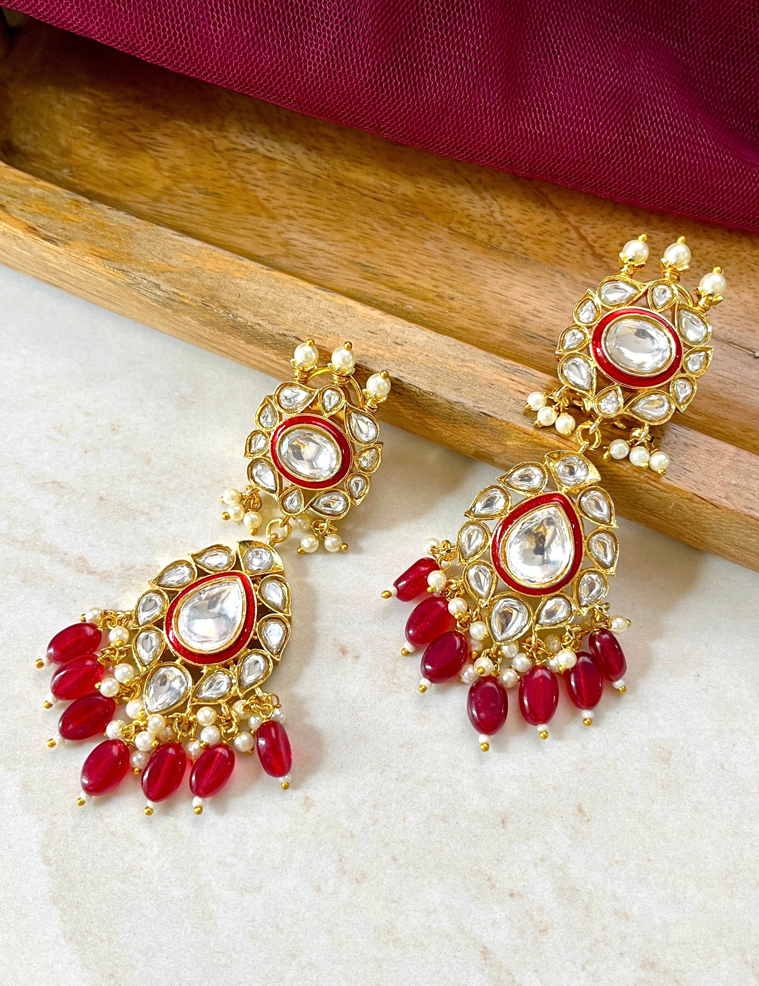 Anji Polki Statement Earrings
