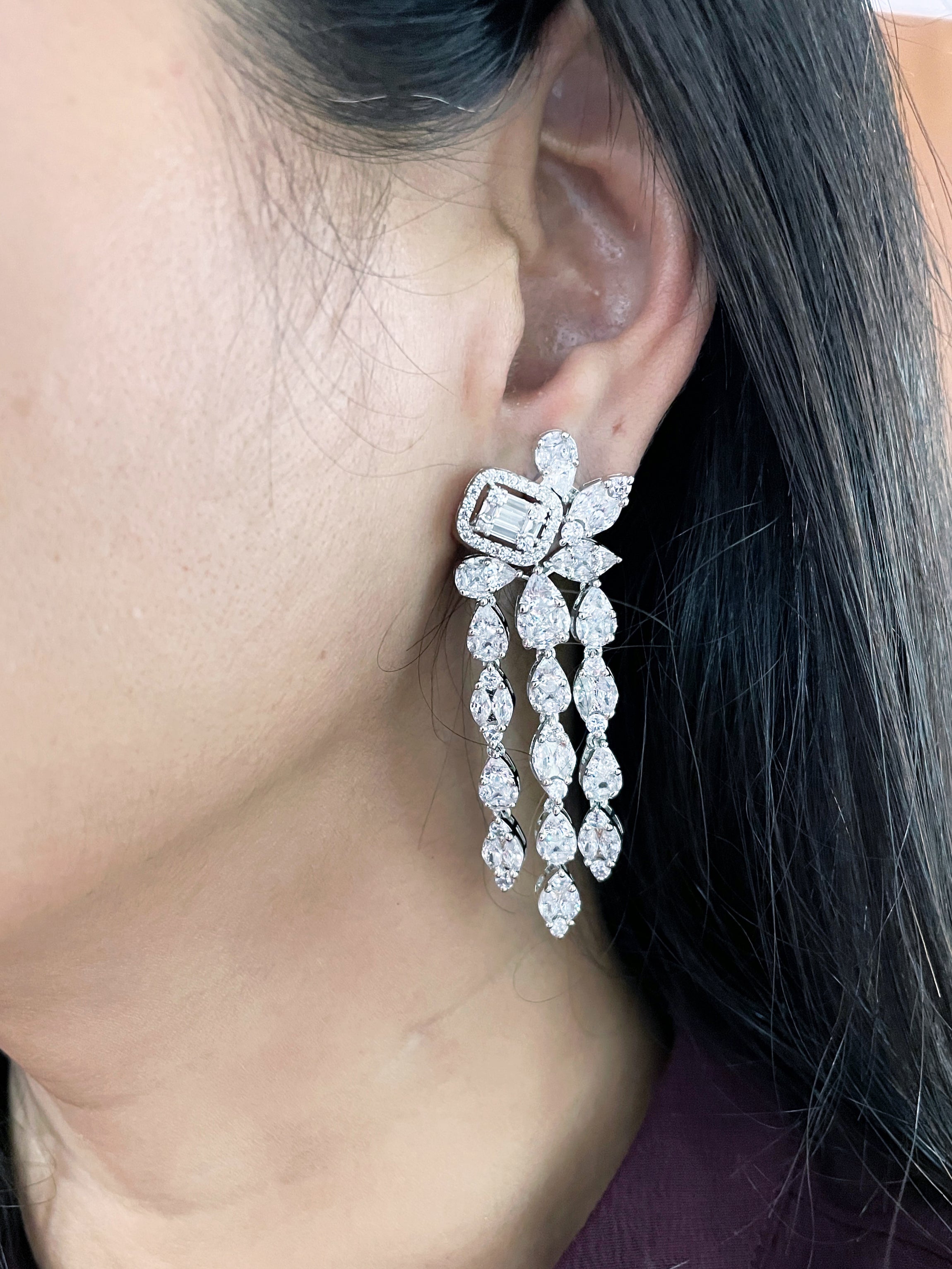 Irava Diamond Waterfall Earrings