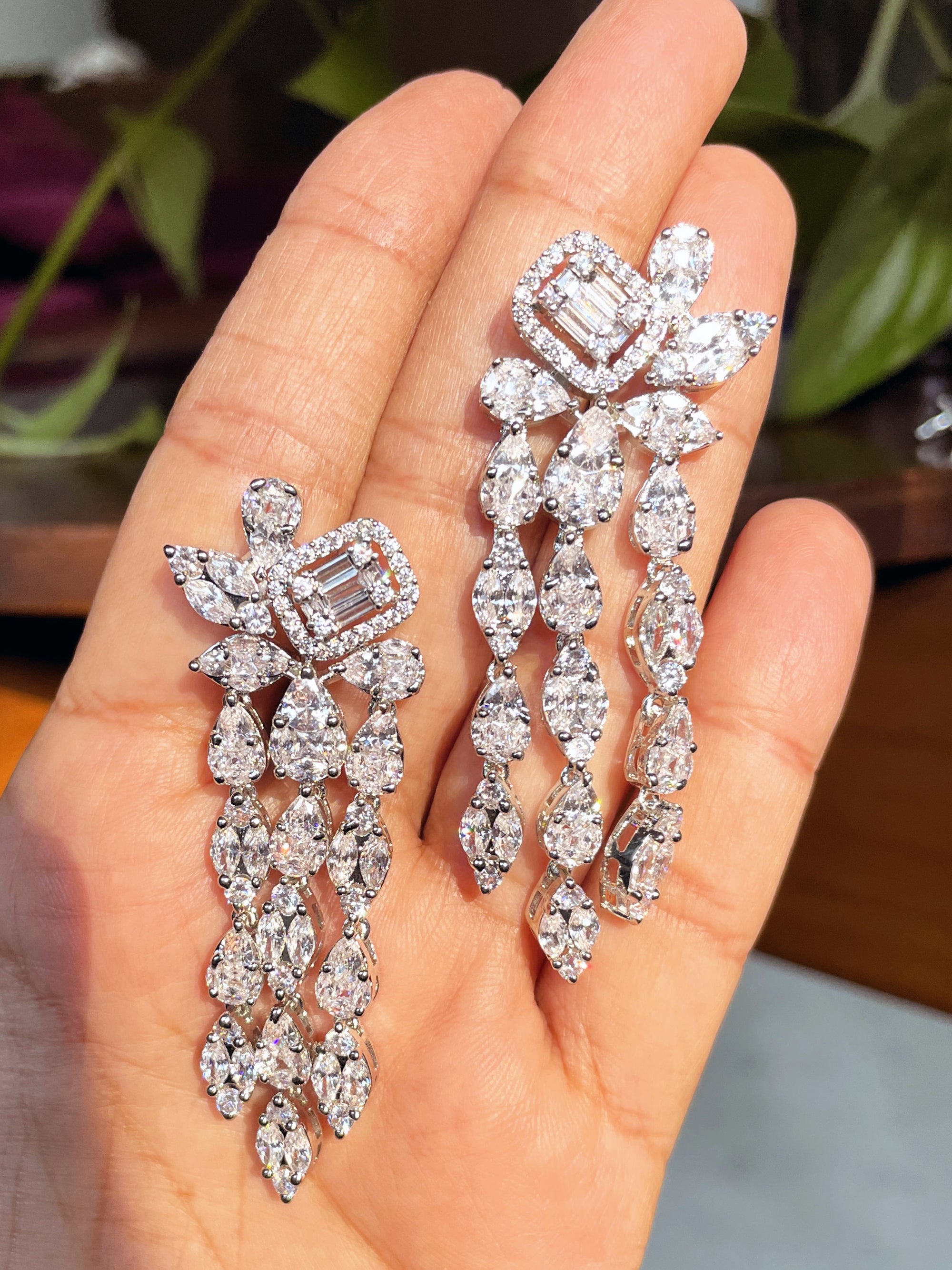 Irava Diamond Waterfall Earrings