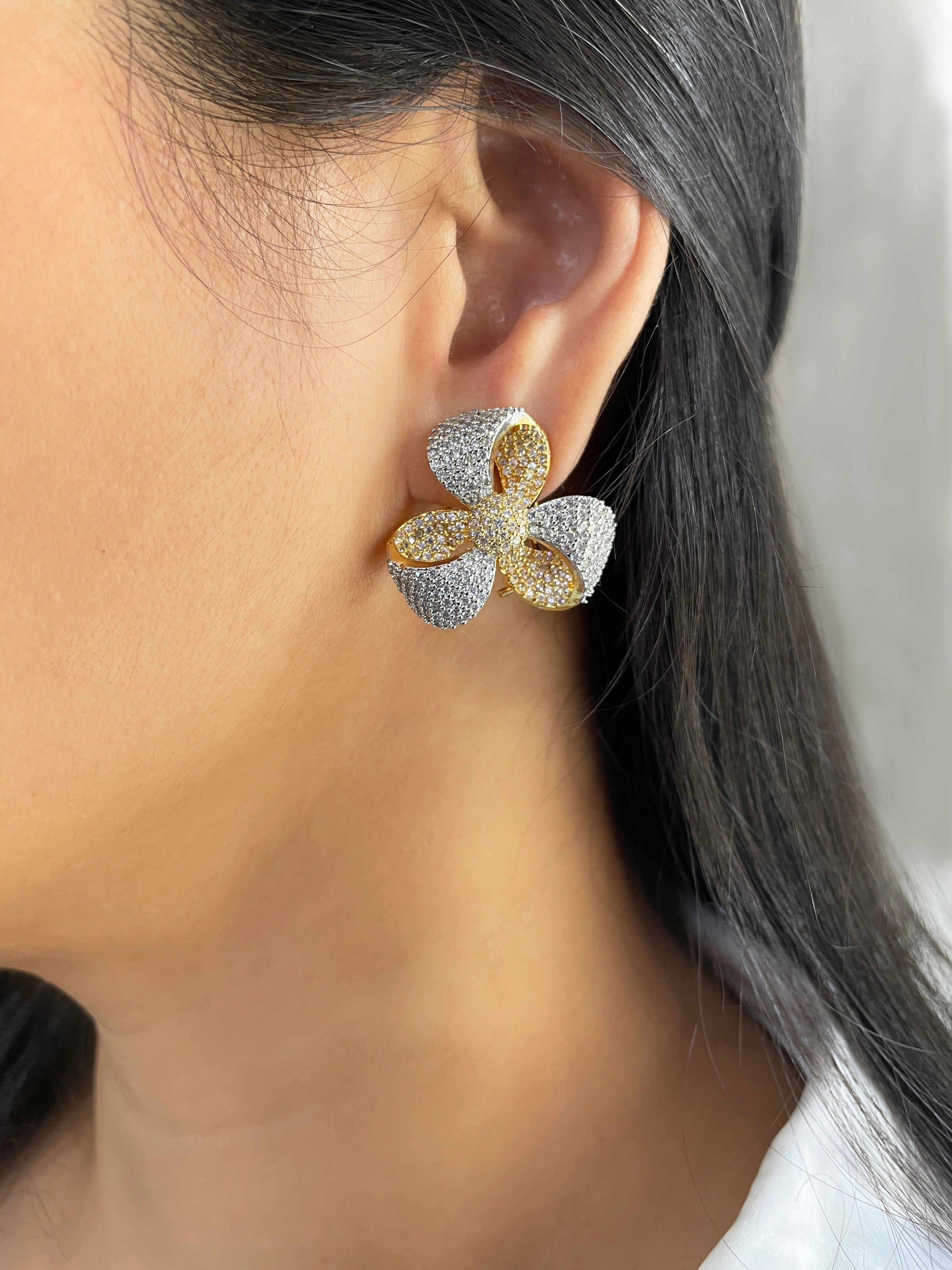 Ribbons Diamond Designer Studs