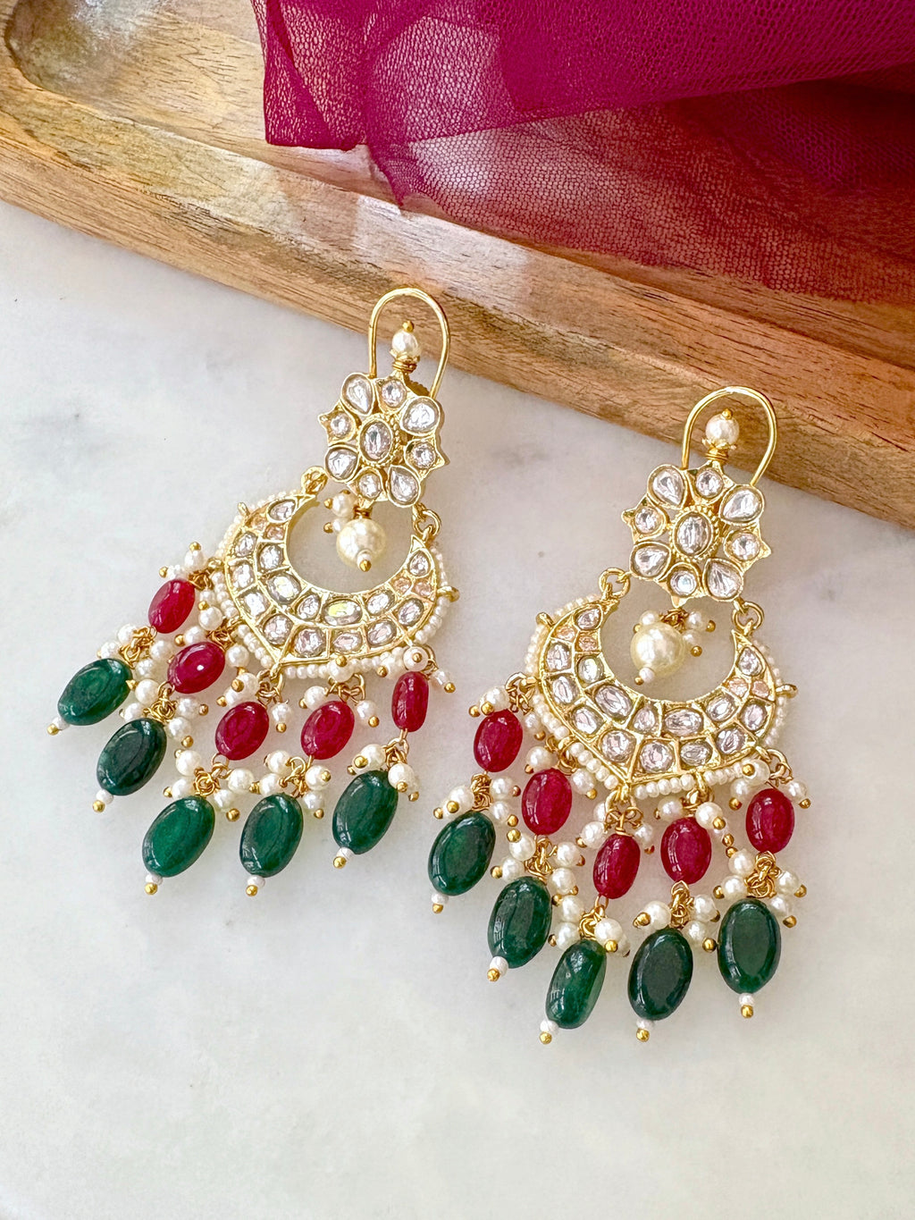 Anaya Polki Designer Earrings