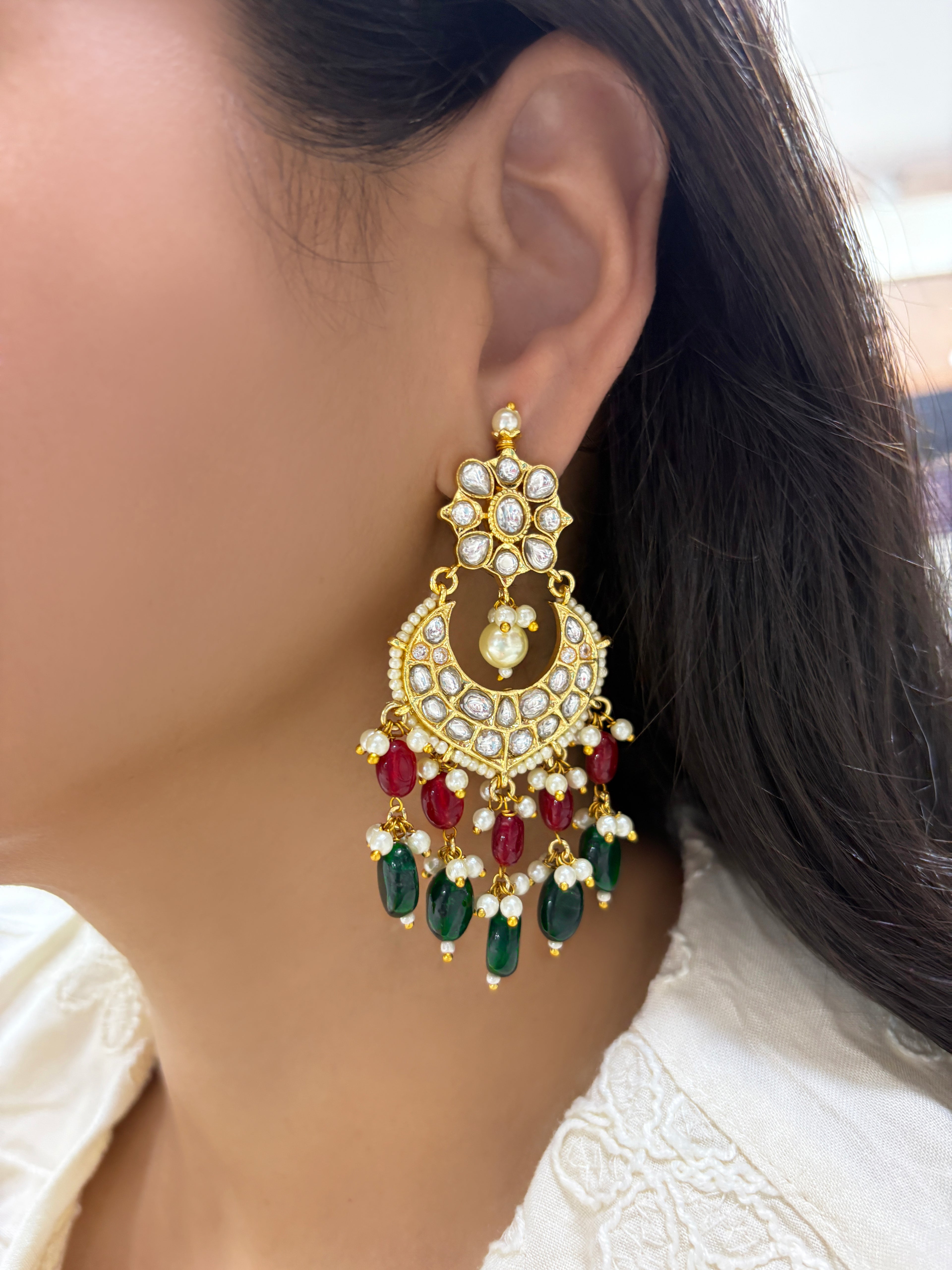 Anaya Polki Designer Earrings