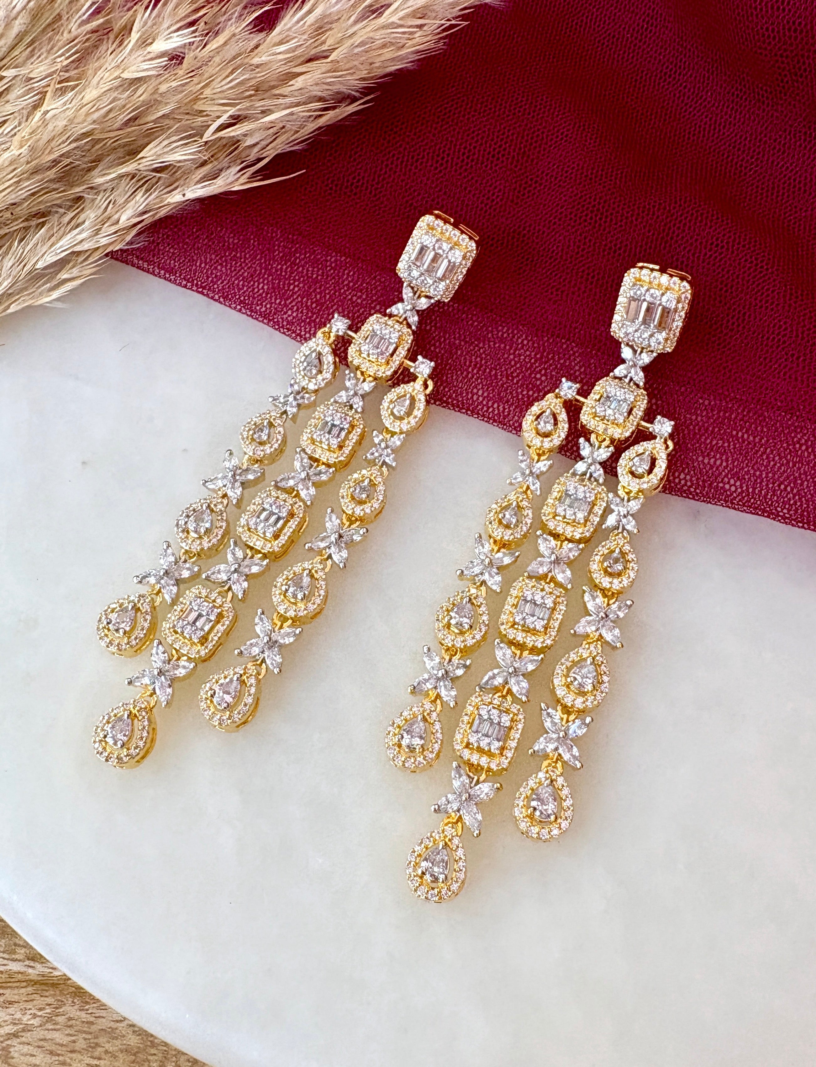 Moana Diamond Waterfall Earrings