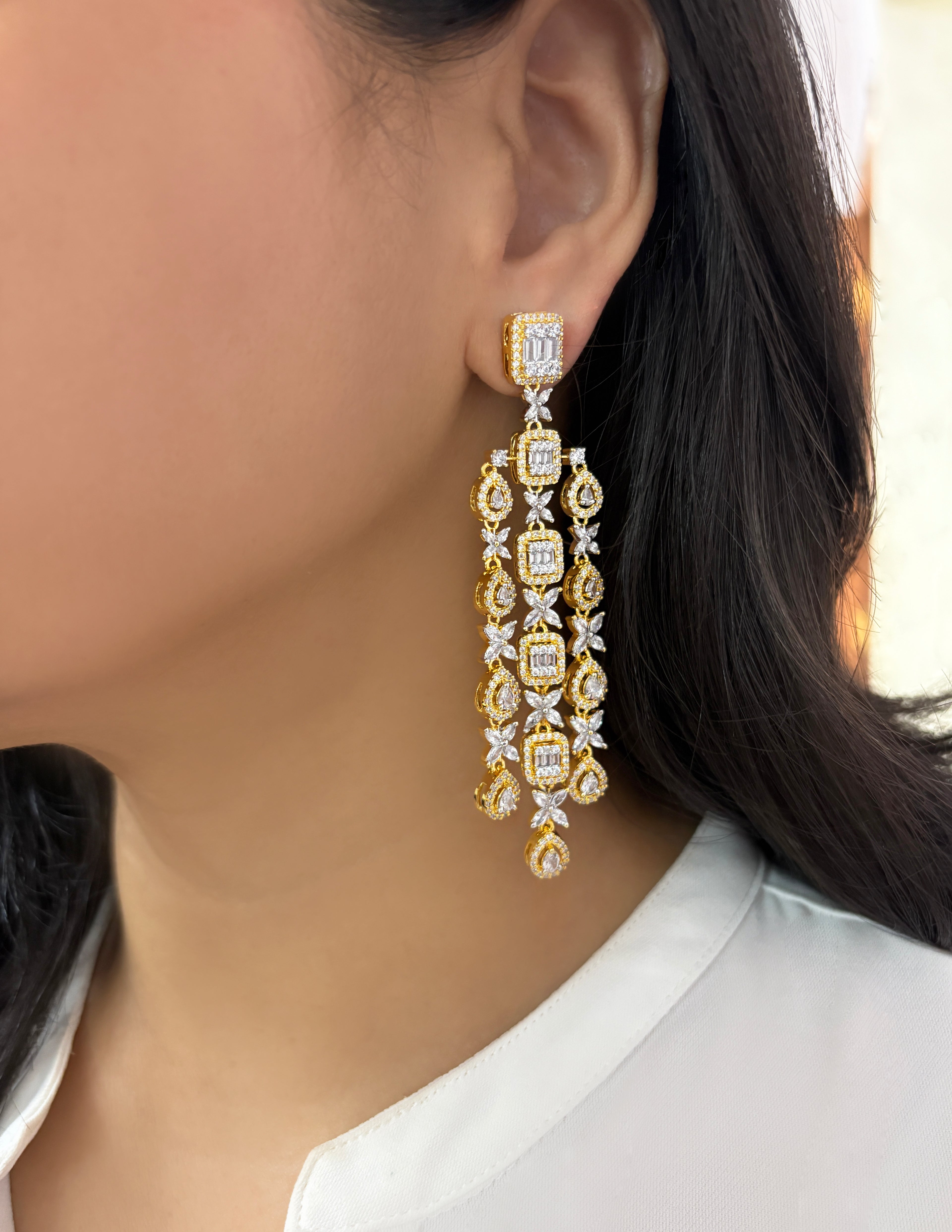 Moana Diamond Waterfall Earrings