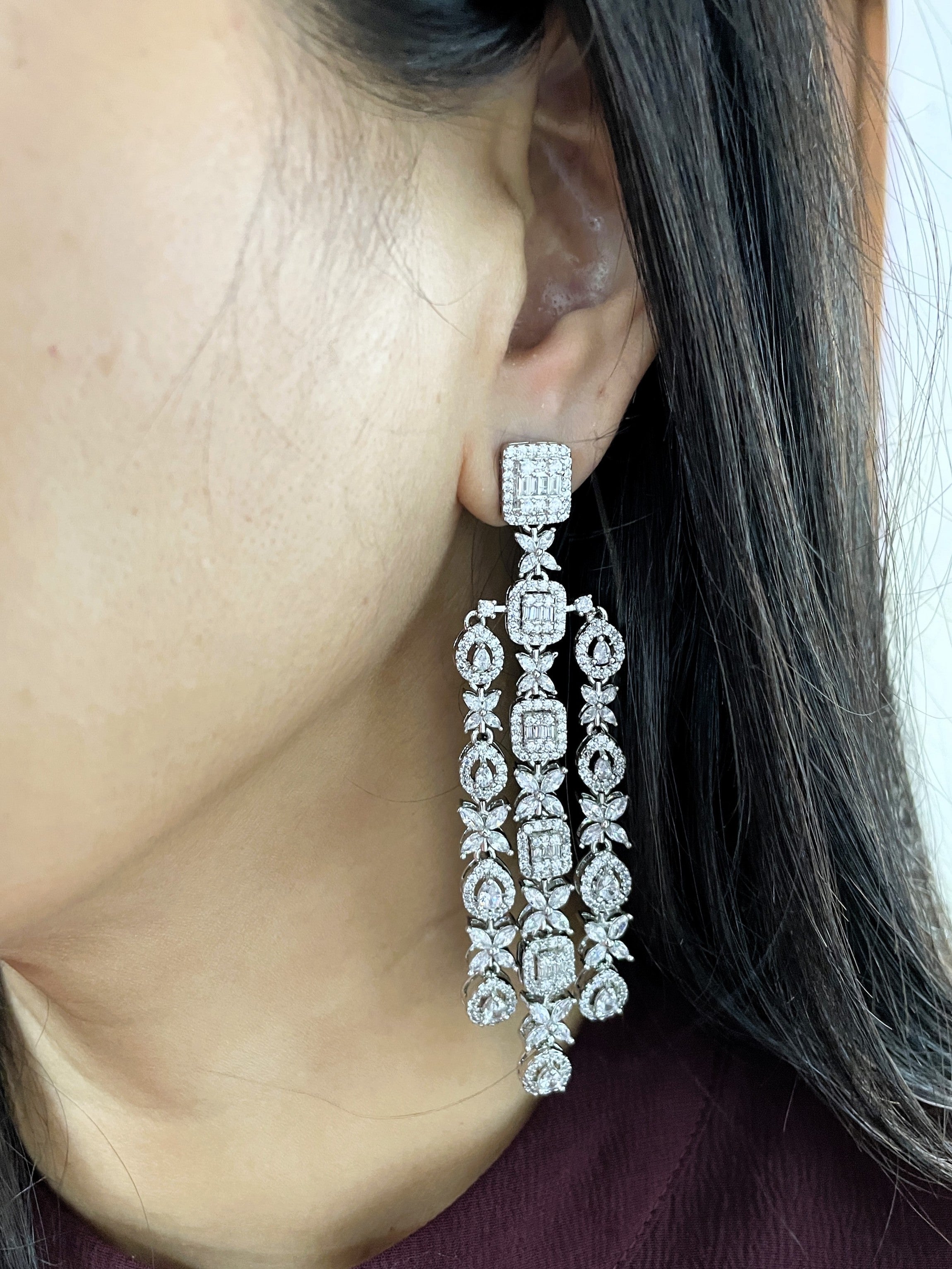 Moana Diamond Waterfall Earrings
